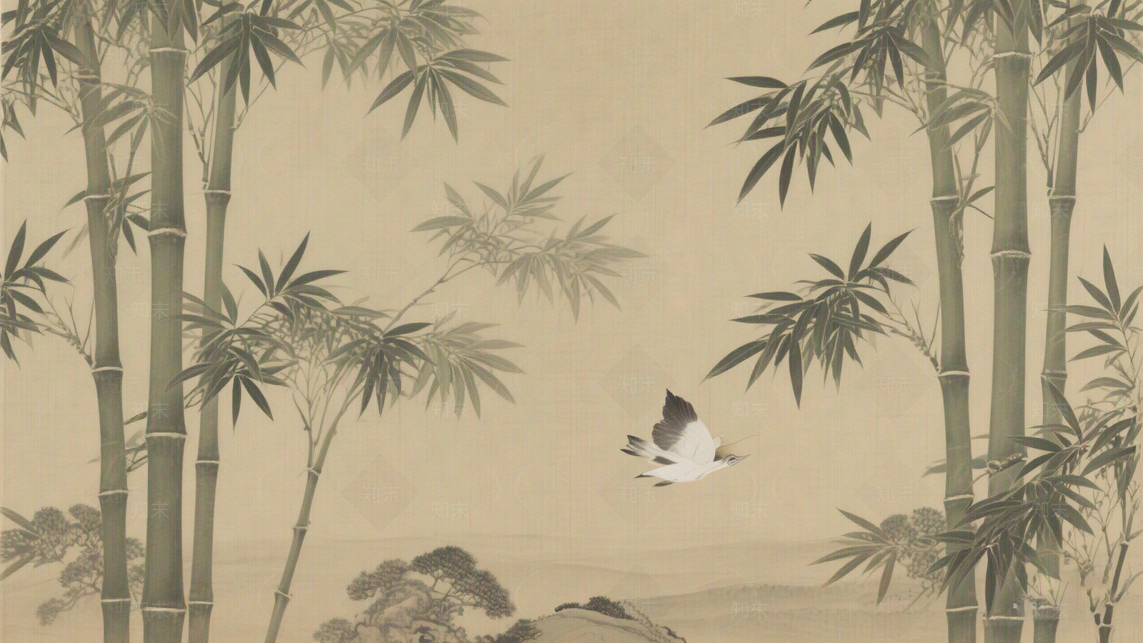 新中式中式壁画贴图下载【ID:1193105475】