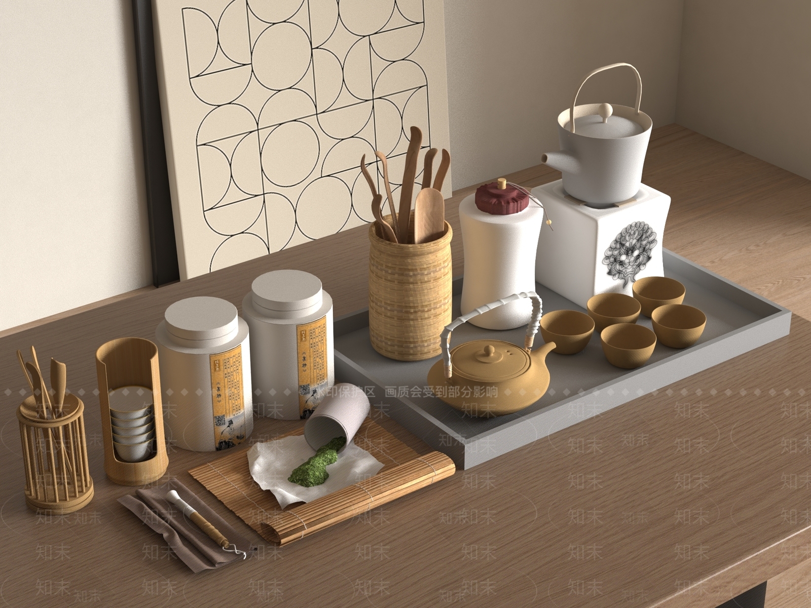 茶具3D模型下载【ID:1193105699】