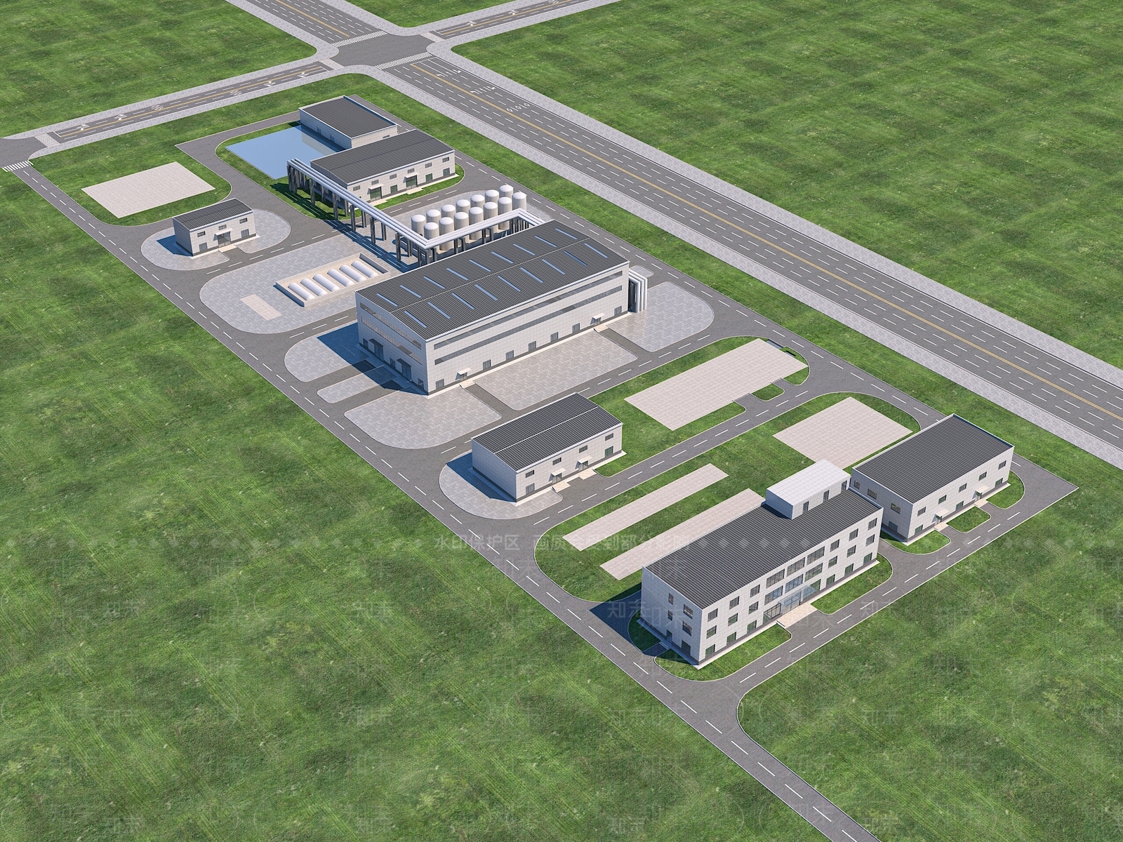 现代厂房3D模型下载【ID:1193106962】