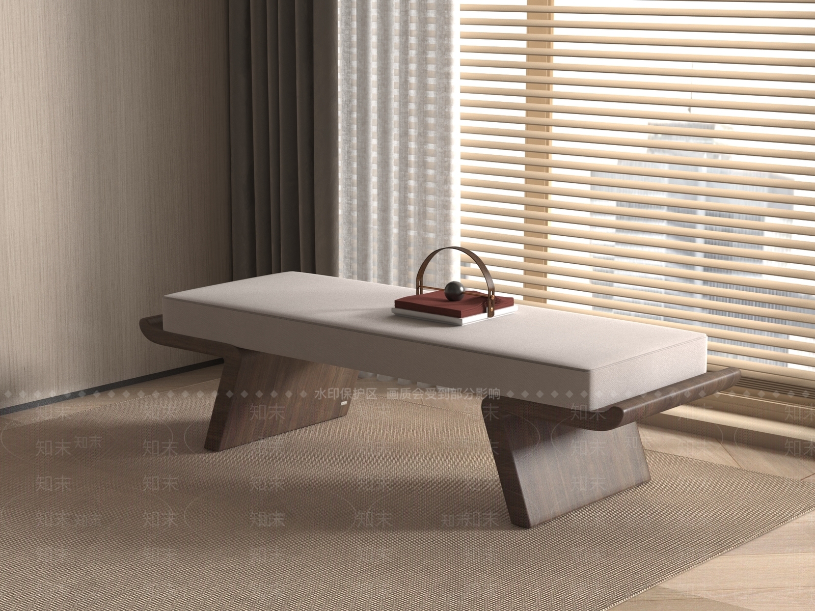 中式沙发凳3D模型下载【ID:1193108795】