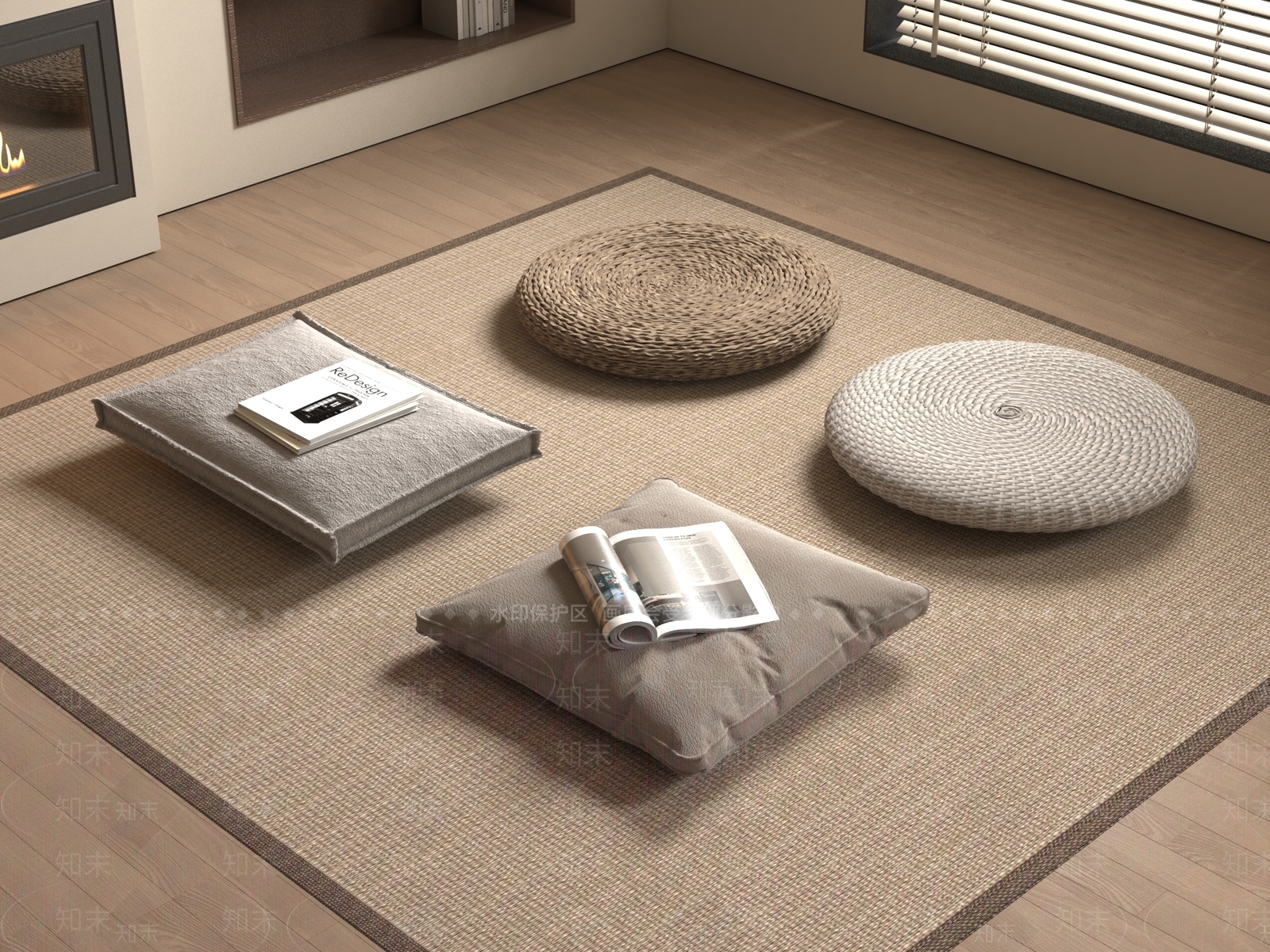 坐垫SU模型下载【ID:1193109712】