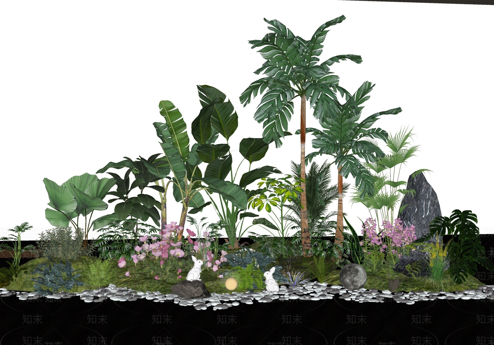 植物组合SU模型下载【ID:1193111375】