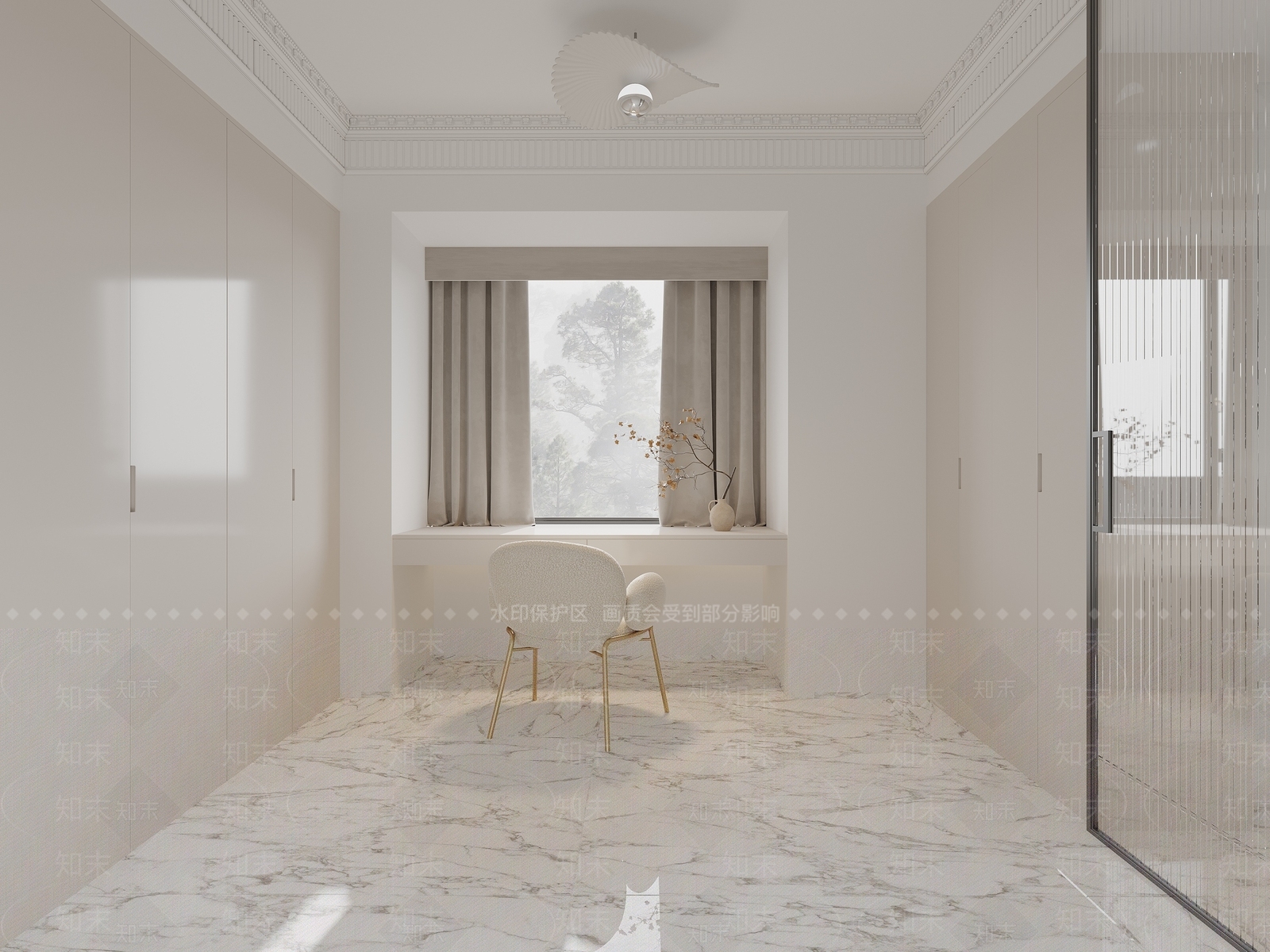 现代极简家居卧室3D模型下载【ID:1193114025】
