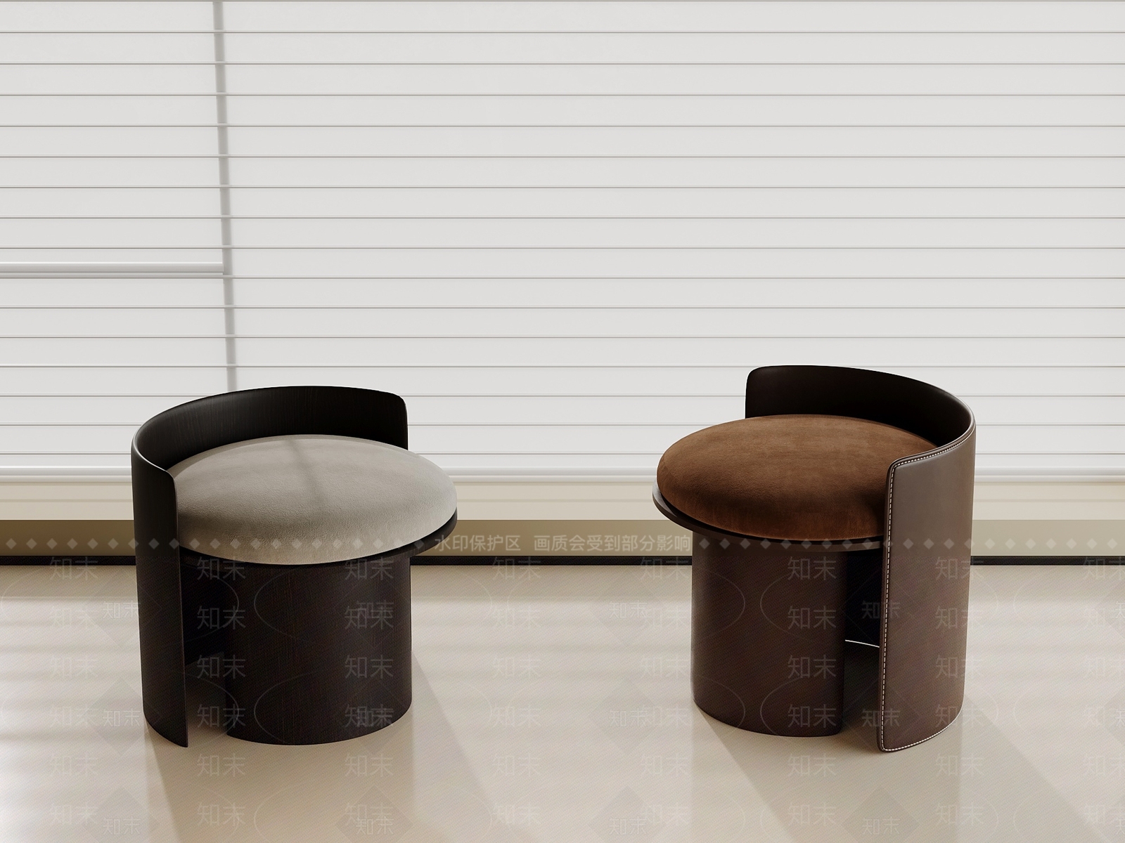 现代沙发凳3D模型下载【ID:1193114199】