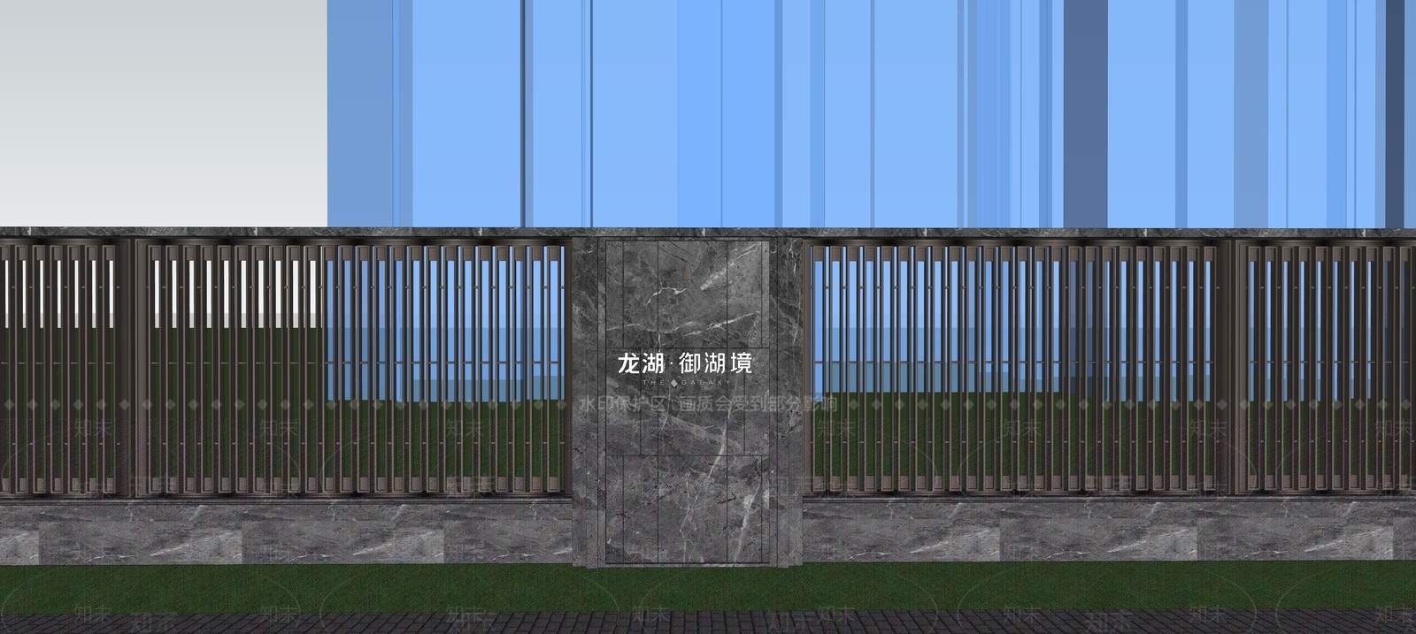 现代轻奢小区景观SU模型下载【ID:1193115021】