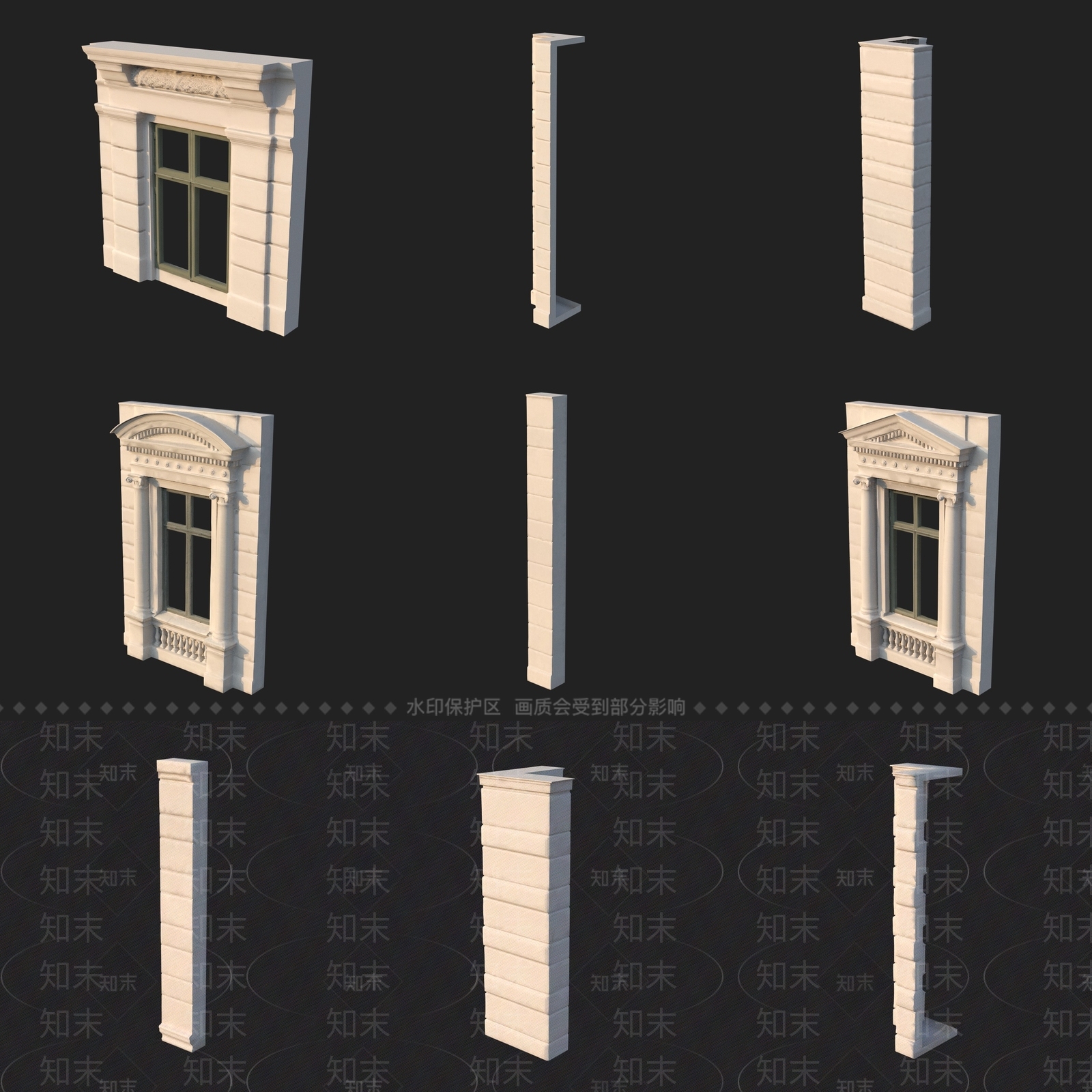 欧式门窗展厅3D模型下载【ID:1193116570】