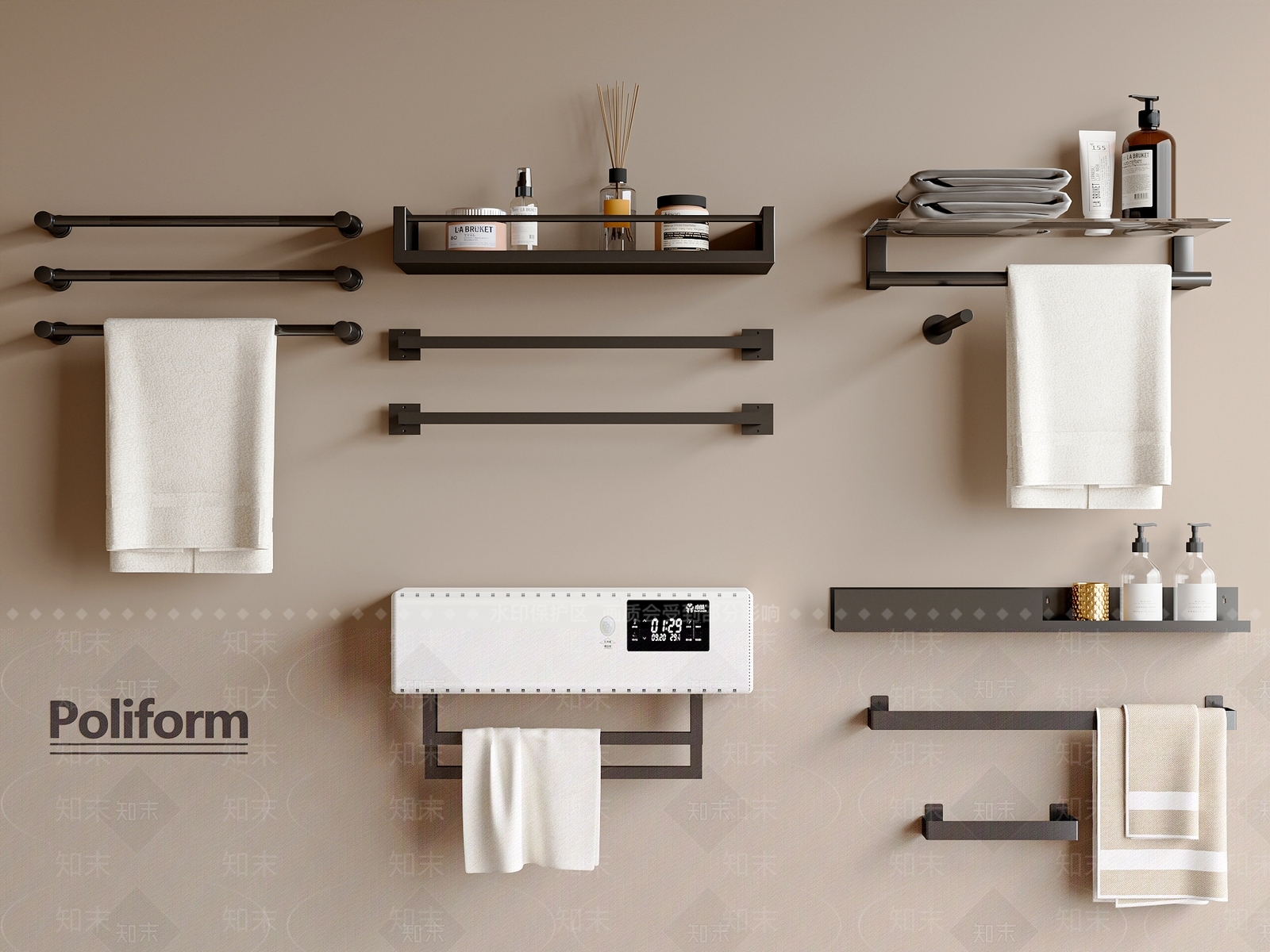 毛巾架3D模型下载【ID:1193117879】