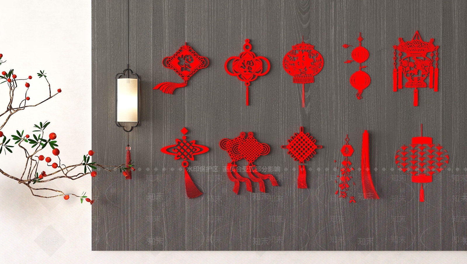 中式挂件SU模型下载【ID:1193118288】