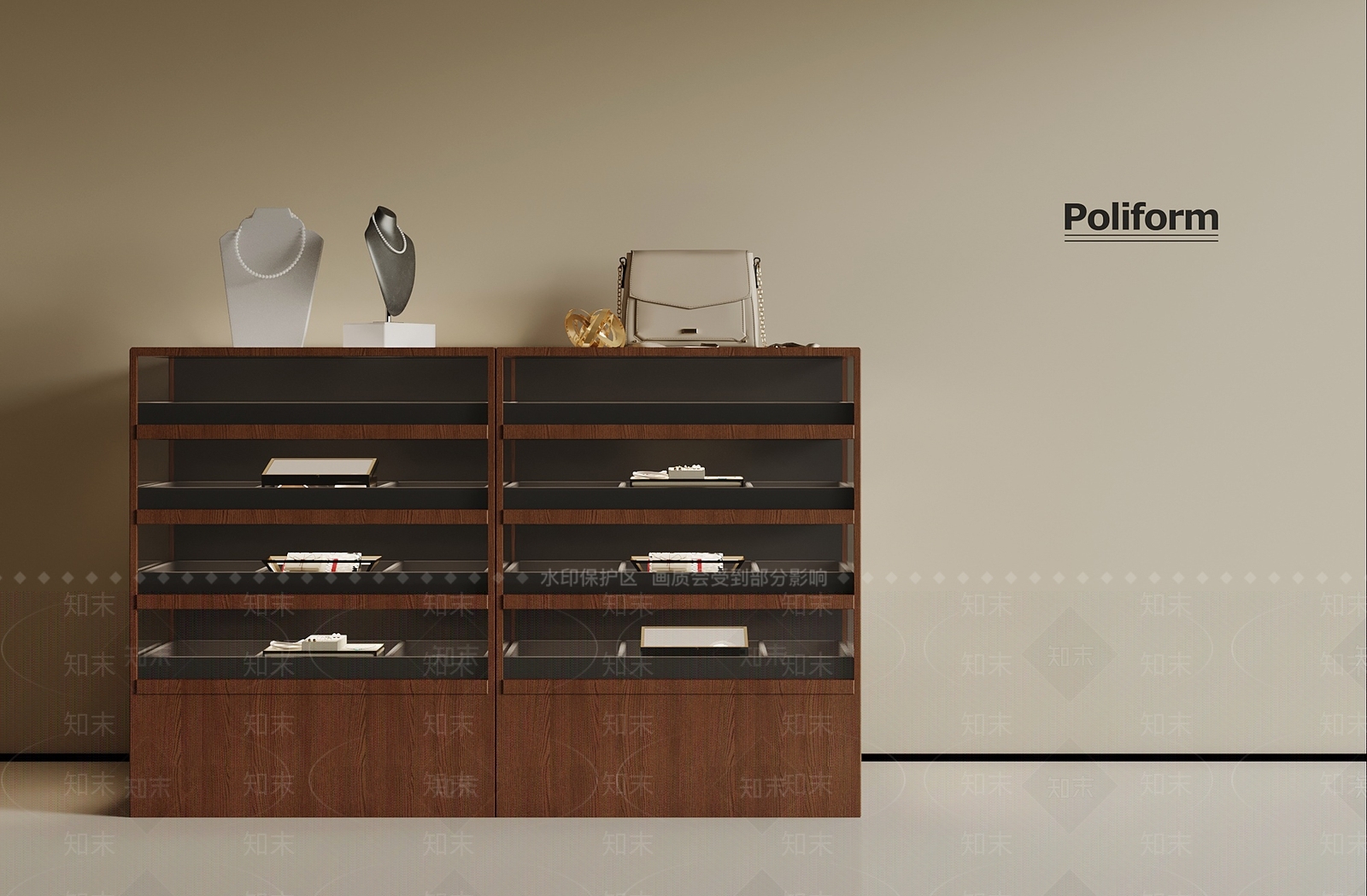 现代首饰柜3D模型下载【ID:1193117944】