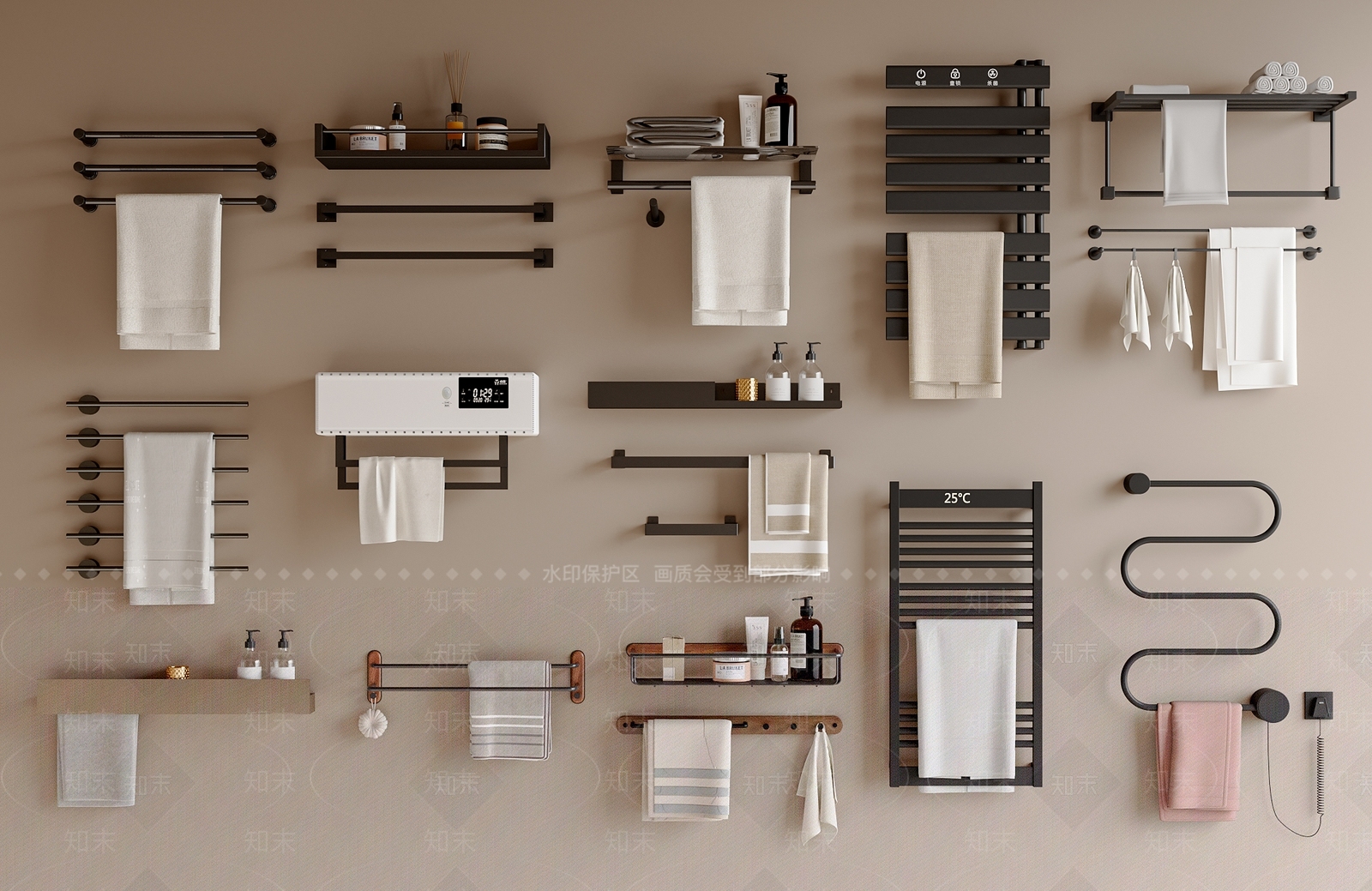 毛巾架3D模型下载【ID:1193118061】