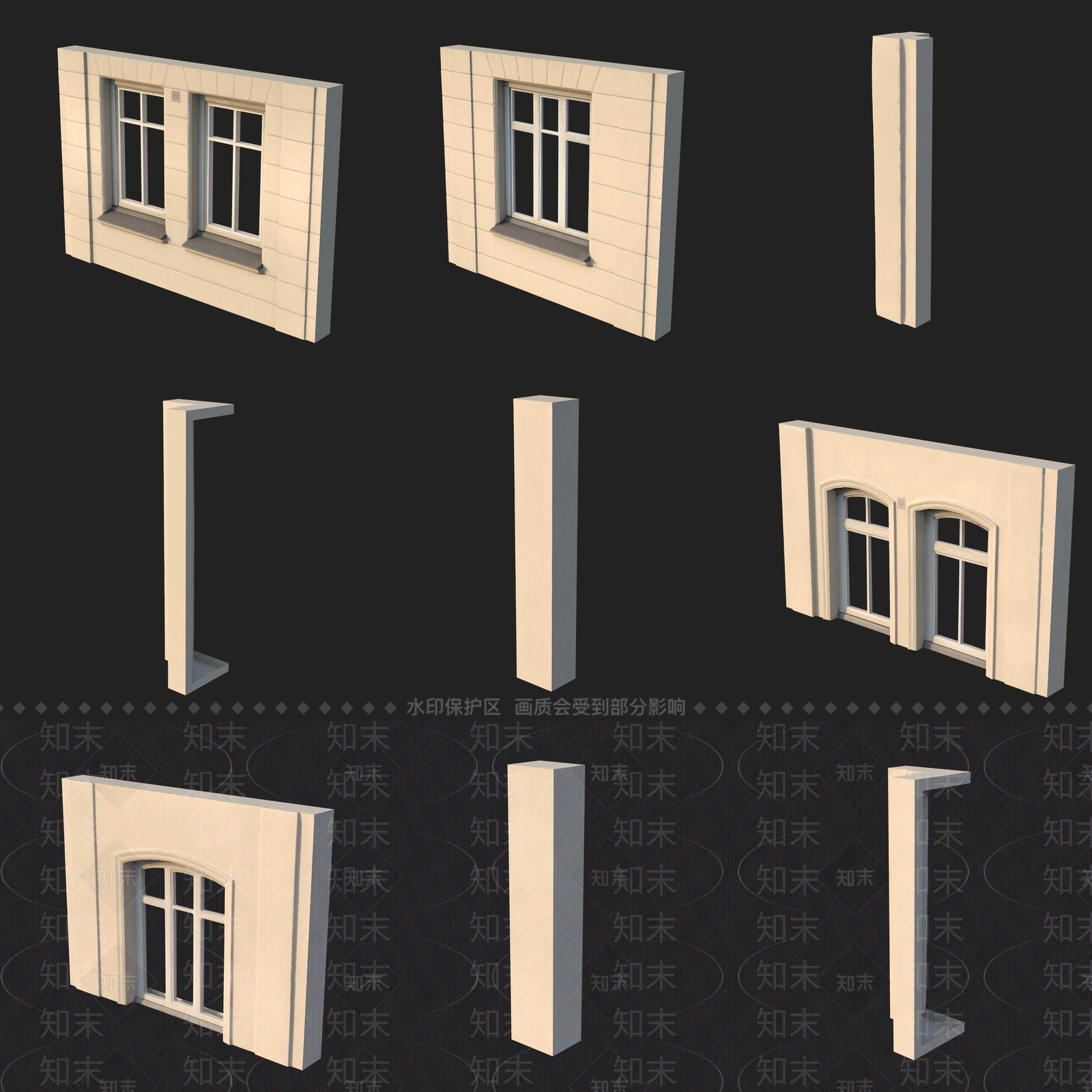 中式门窗展厅3D模型下载【ID:1193118395】