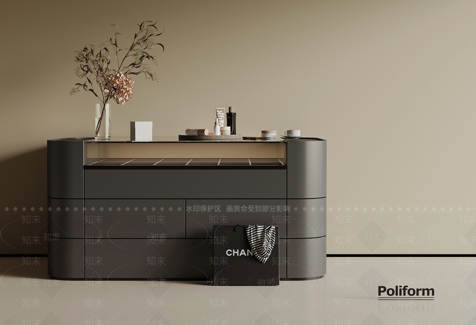 现代意式首饰柜3D模型下载【ID:1193118436】