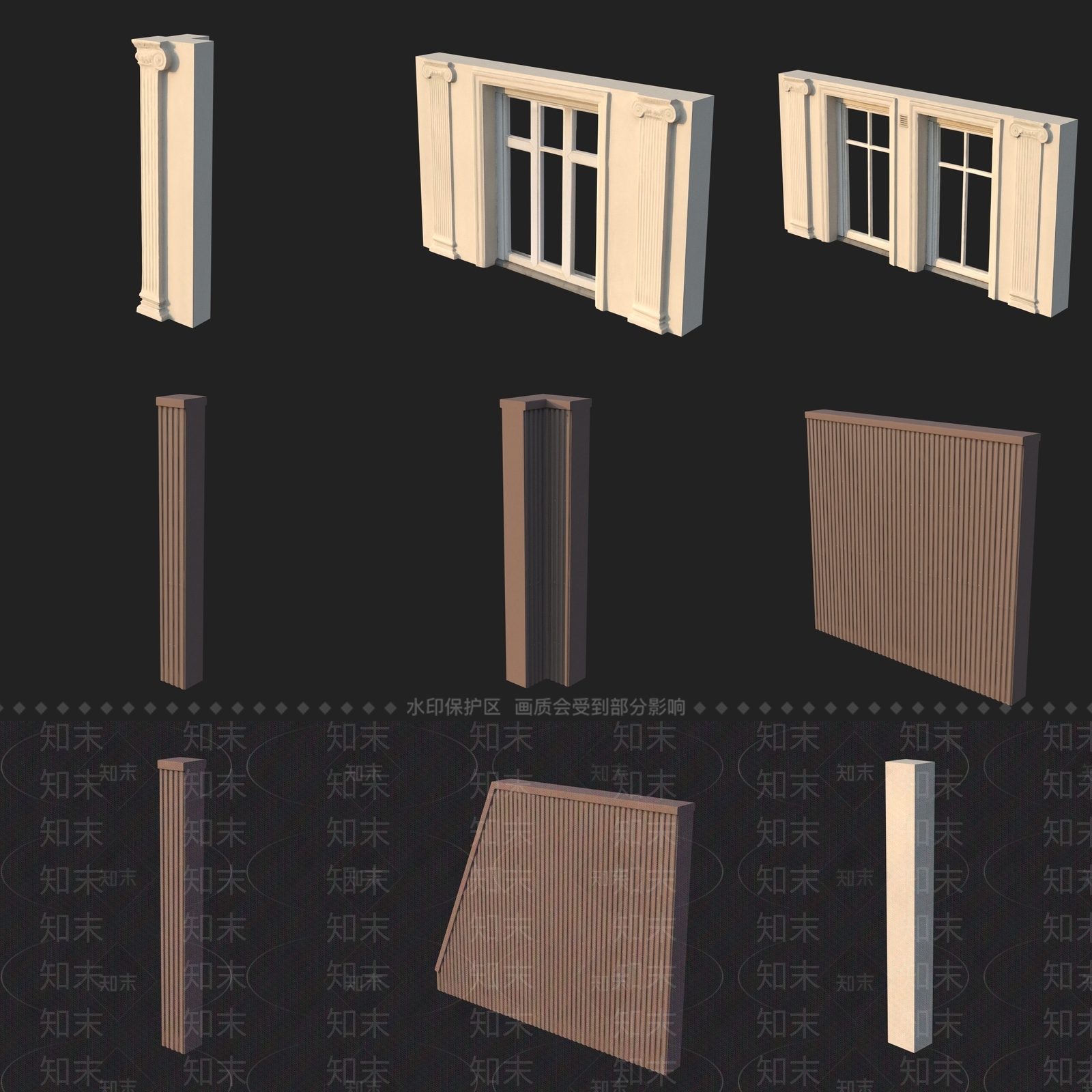 现代门窗展厅3D模型下载【ID:1193118525】