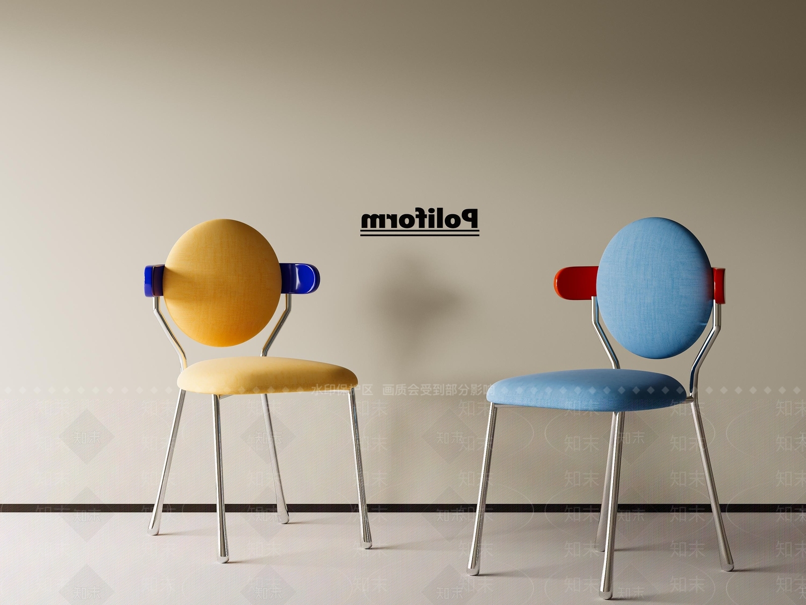 现代简约包豪斯椅子3D模型下载【ID:1193118698】