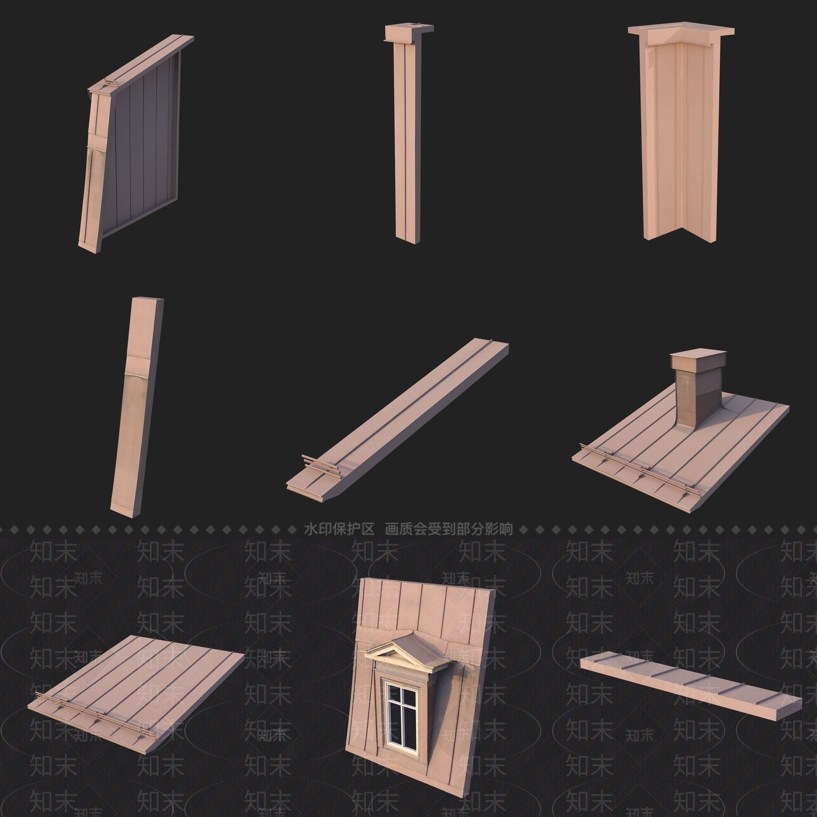 现代其他局部构件3D模型下载【ID:1193119529】