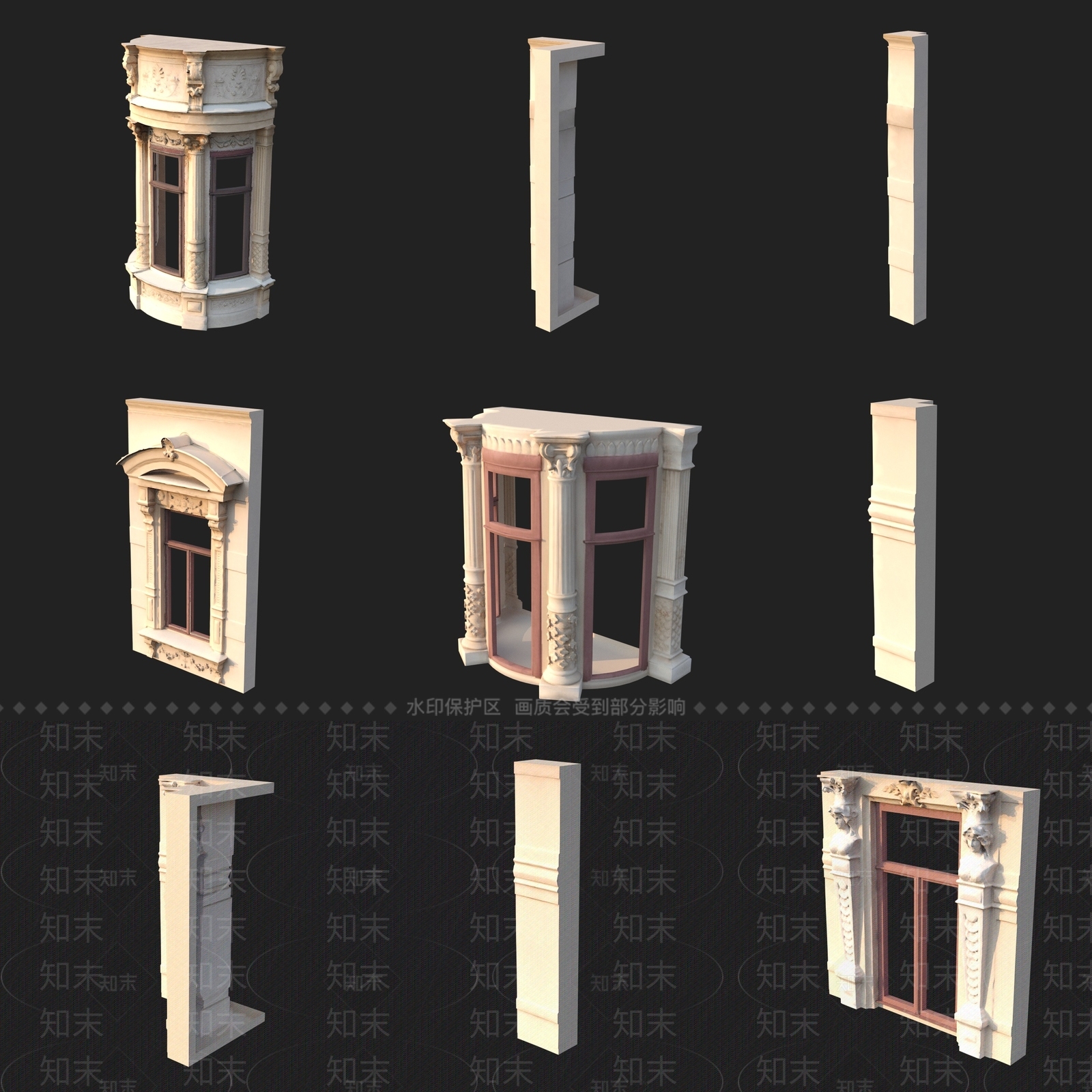 欧式门窗展厅3D模型下载【ID:1193120159】