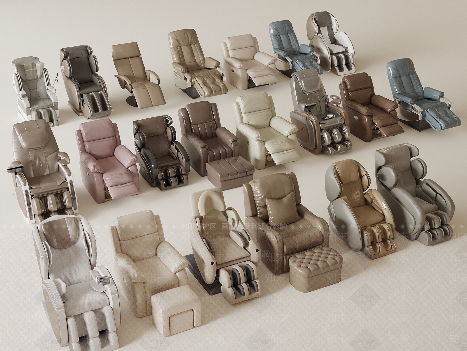 现代按摩椅3D模型下载【ID:1193130383】
