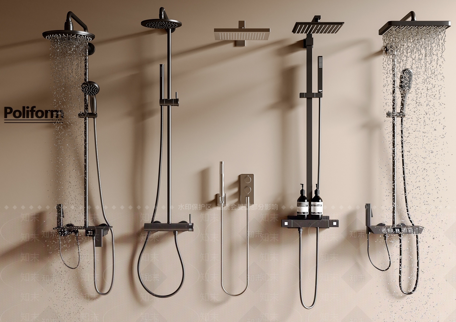 淋浴花洒SU模型下载【ID:1193125261】