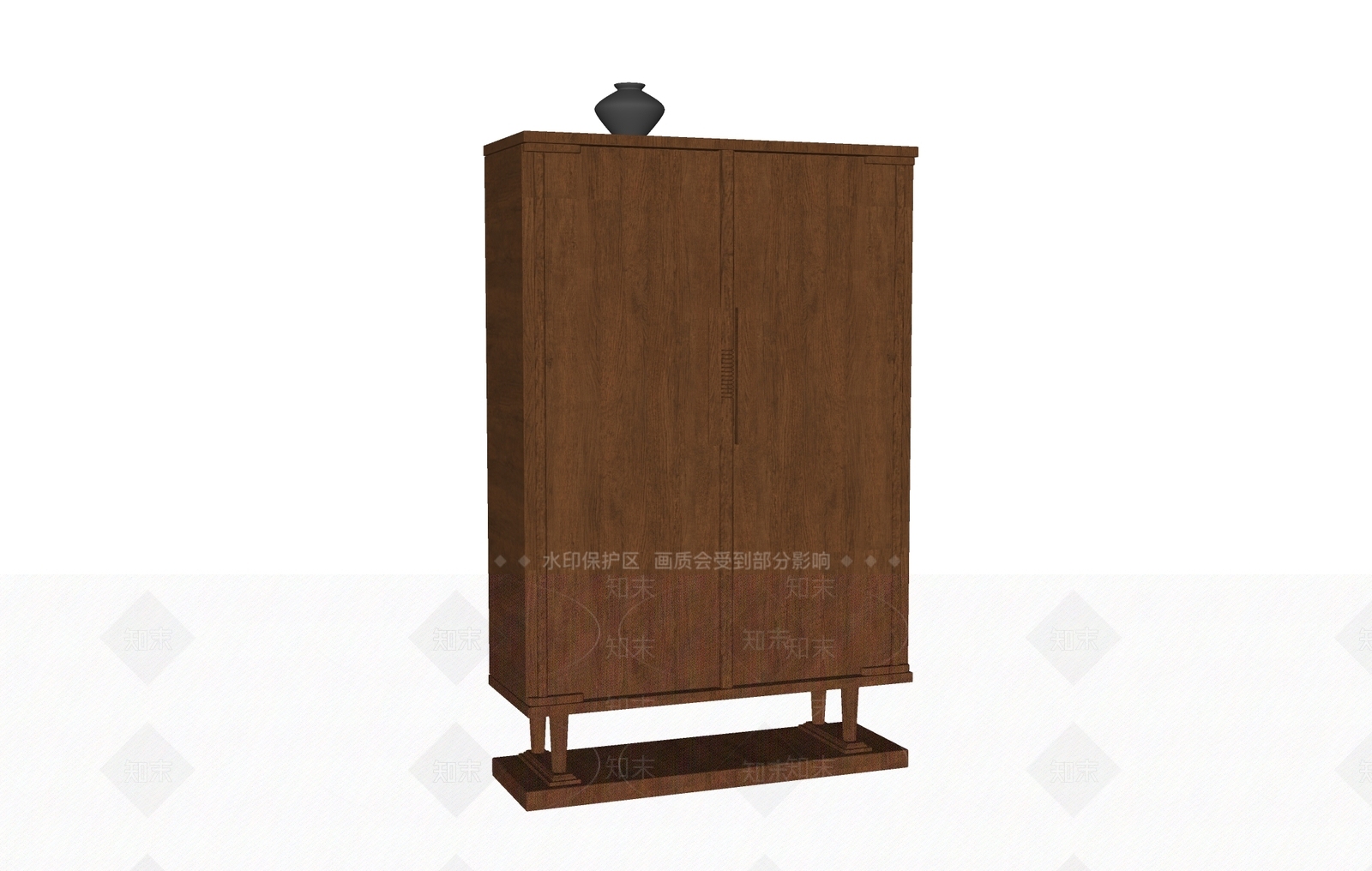 复古原木衣柜SU模型下载【ID:1193125314】