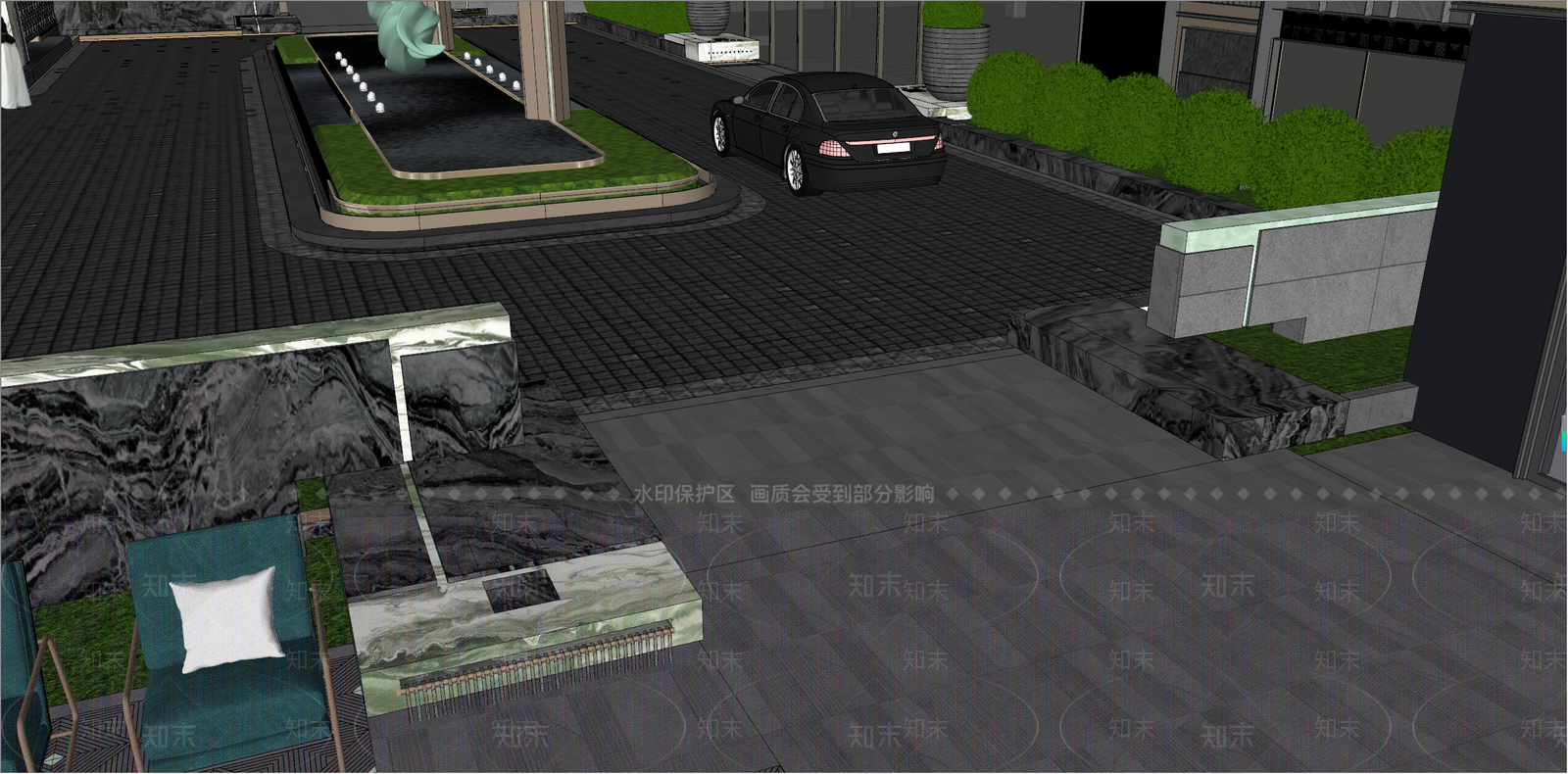 轻奢商业景观SU模型下载【ID:1193134384】