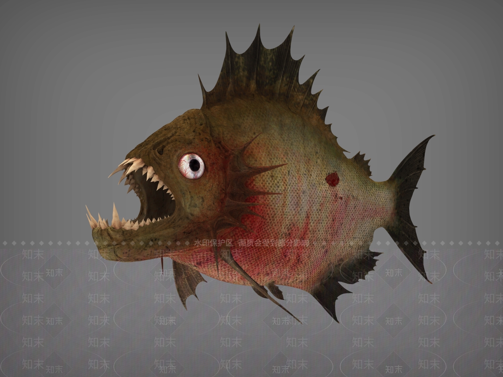 水生类动物3D模型下载【ID:1193135222】