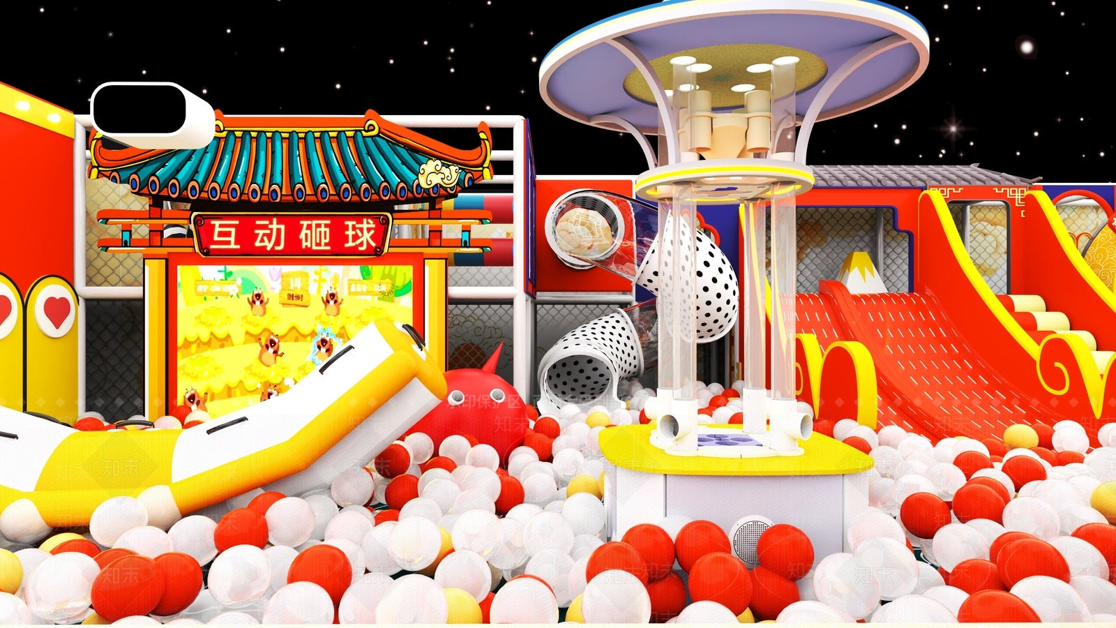 现代儿童乐园3D模型下载【ID:1193136447】