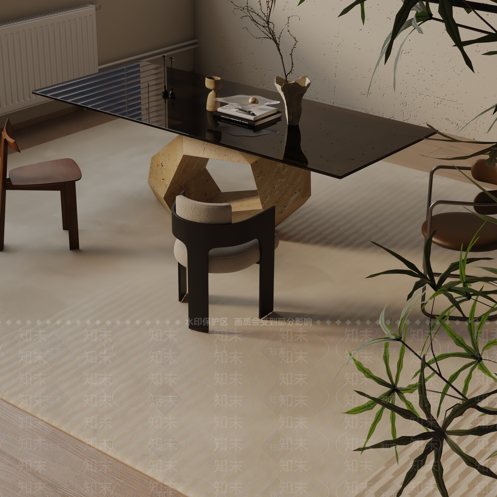 现代餐桌3D模型下载【ID:1193141946】