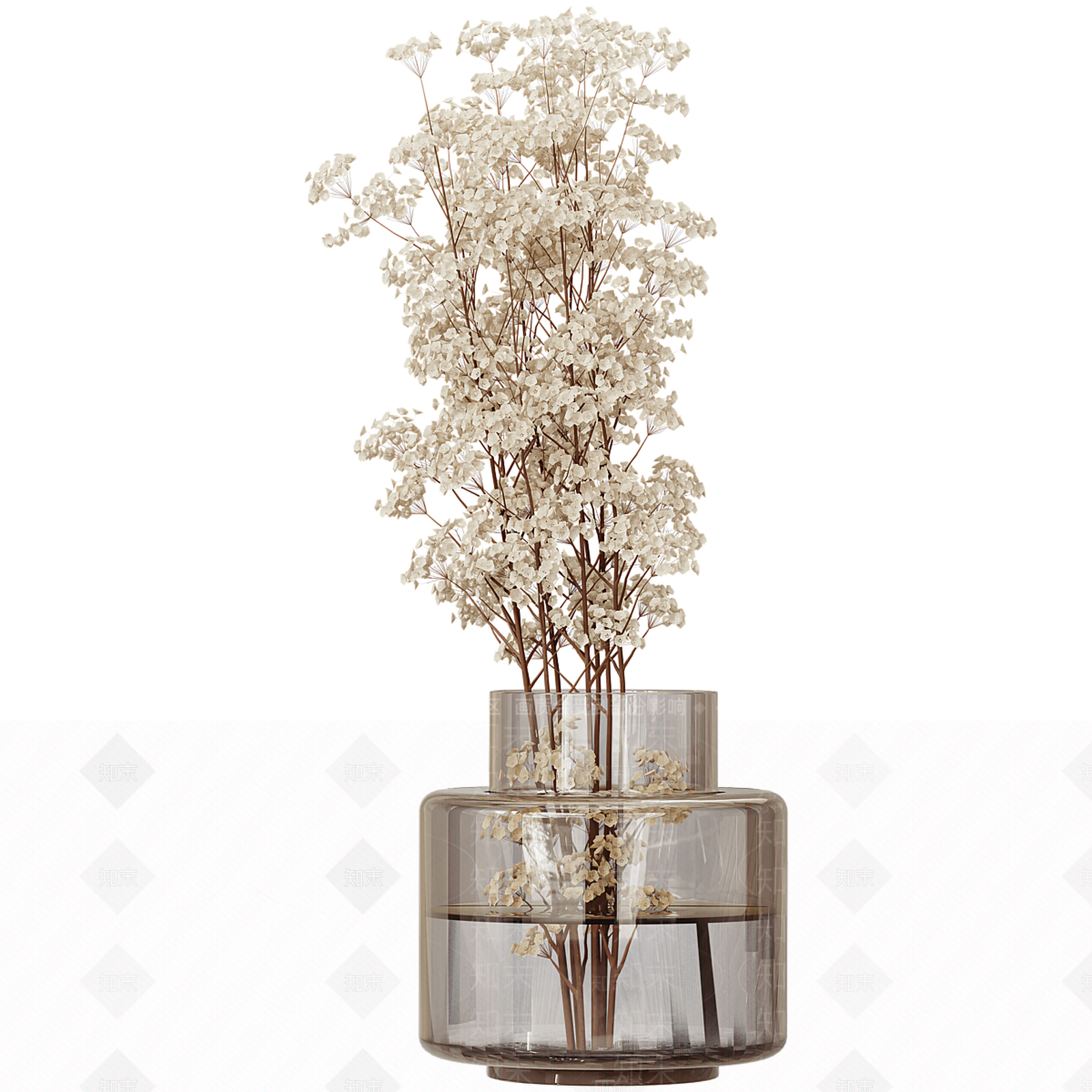 新中式现代花艺3D模型下载【ID:1193144386】