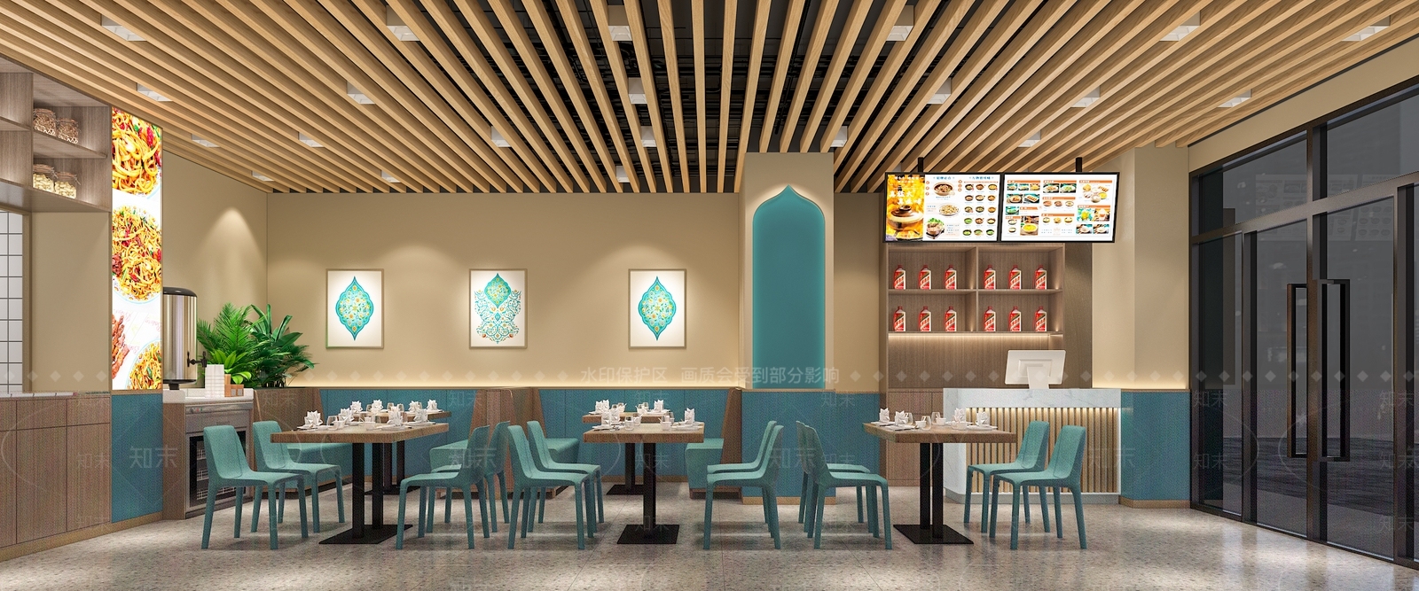 现代烧烤店3D模型下载【ID:1193145246】
