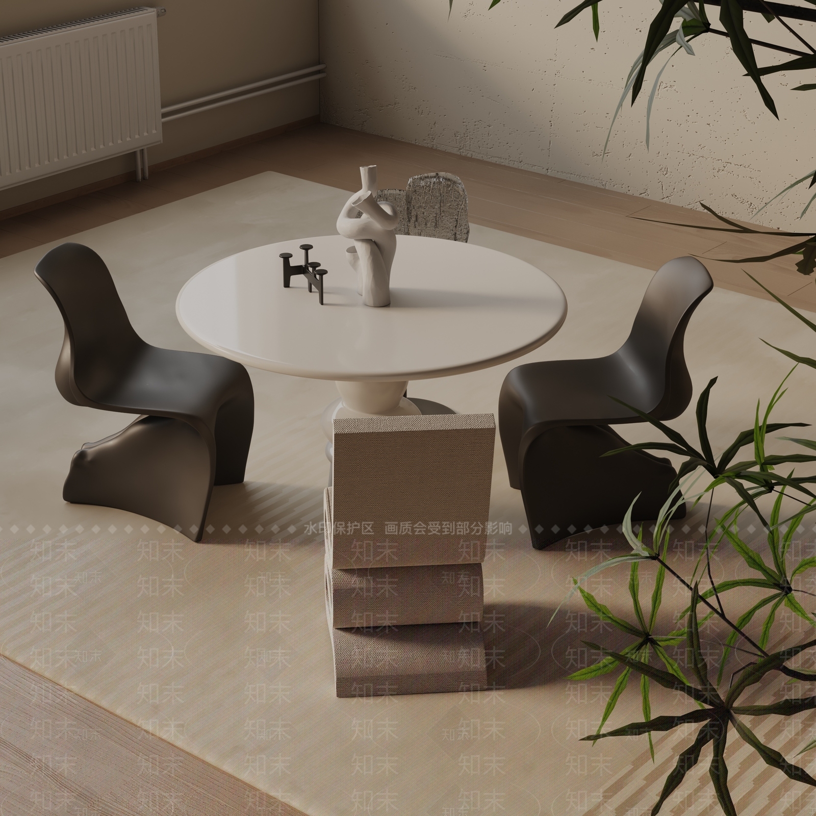 现代餐桌3D模型下载【ID:1193146851】