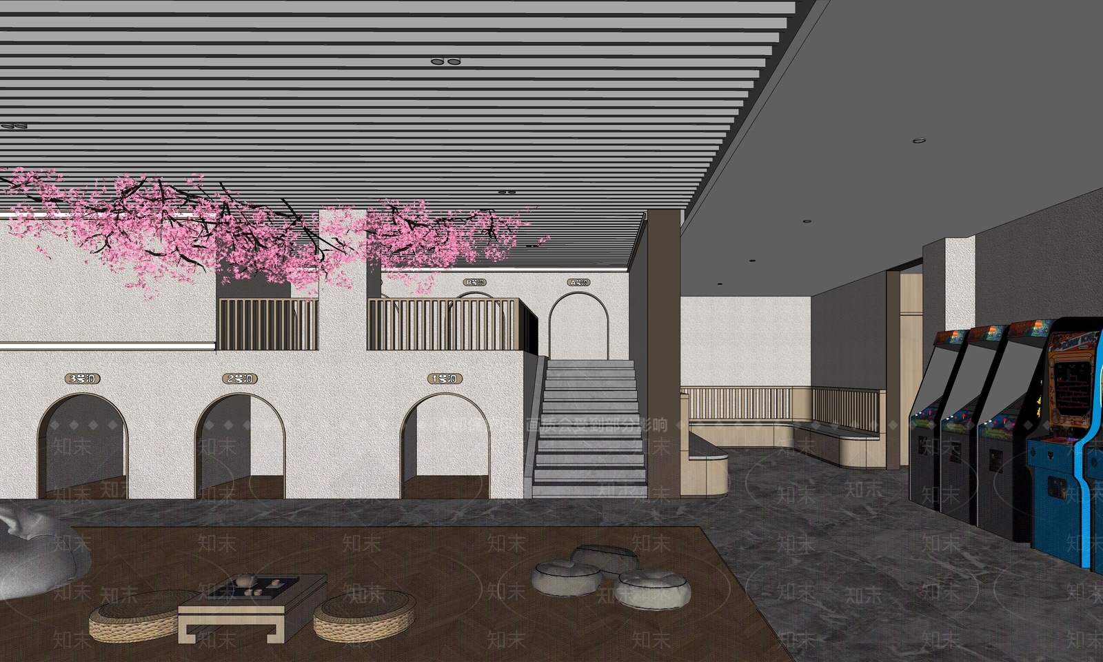 现代简约其他休闲娱乐空间SU模型下载【ID:1193146728】