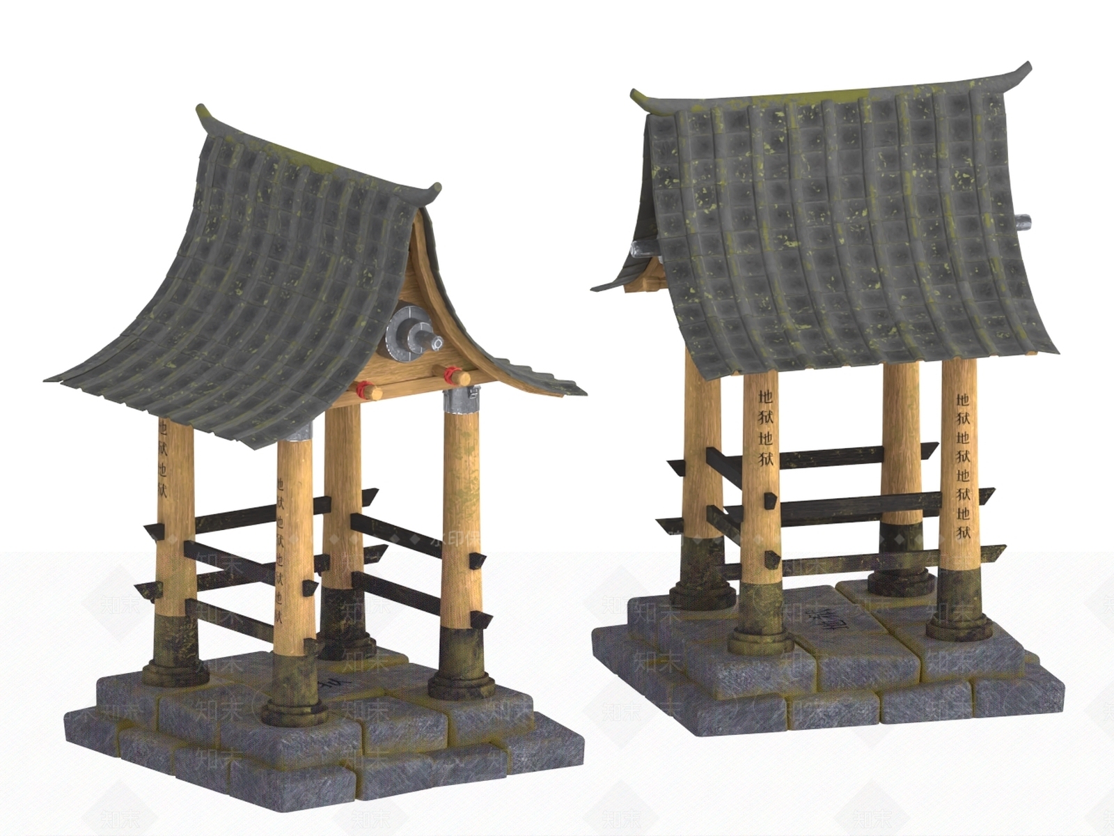 日式古建3D模型下载【ID:1193147298】
