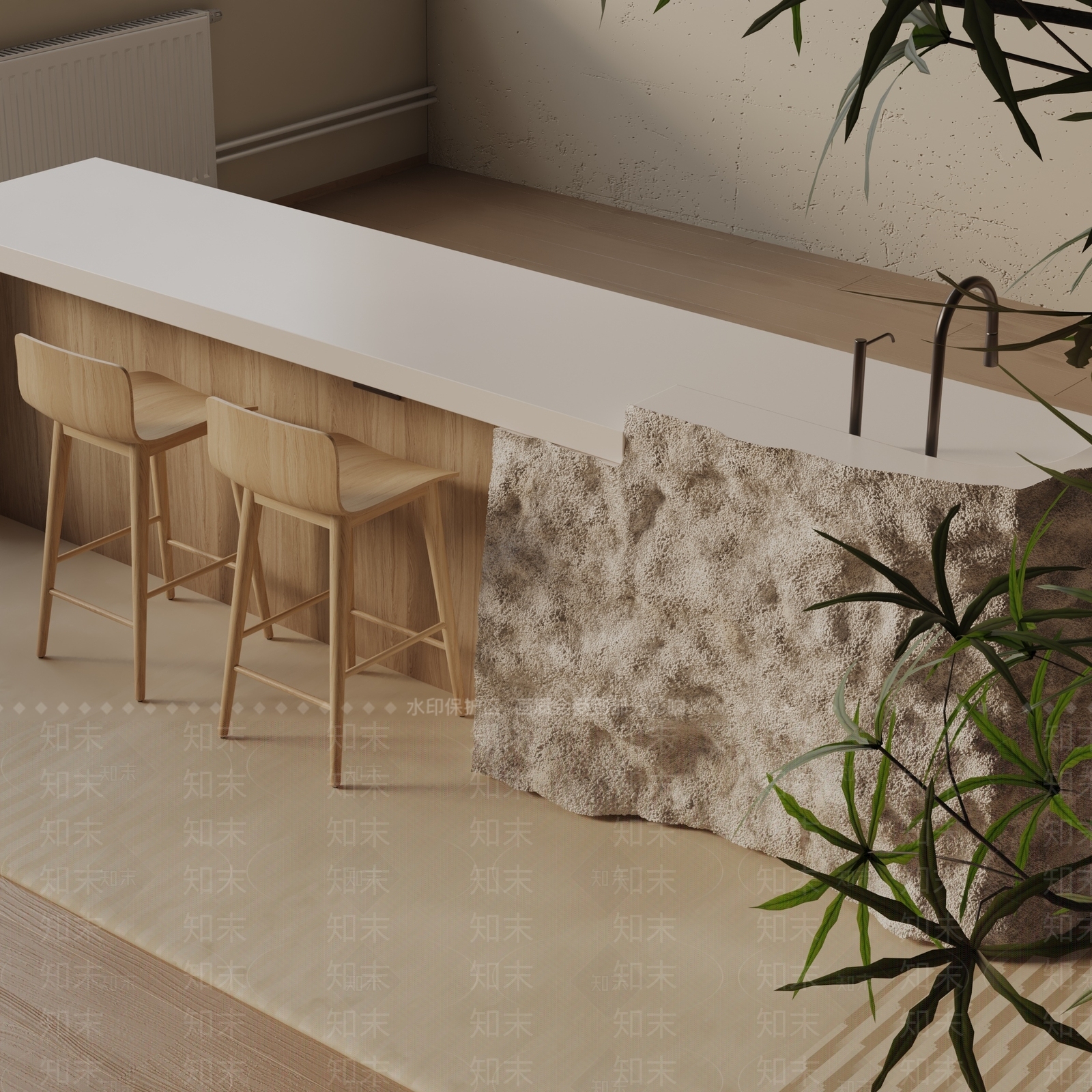 现代餐桌3D模型下载【ID:1193147670】