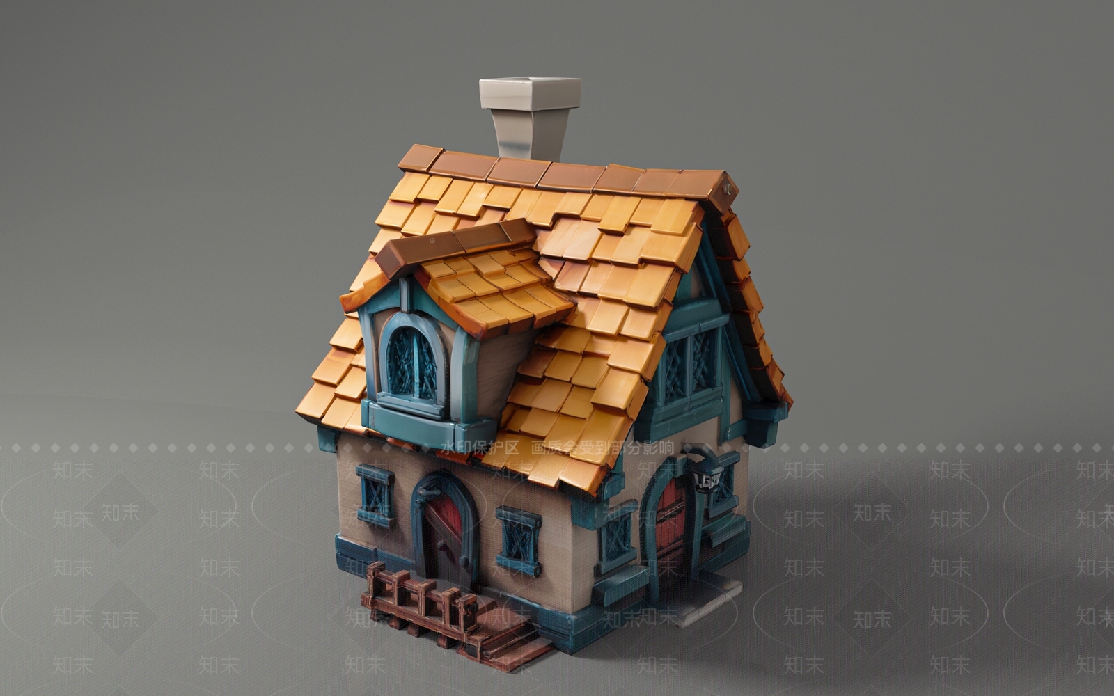 现代欧式艺术风格建筑3D模型下载【ID:1193147604】