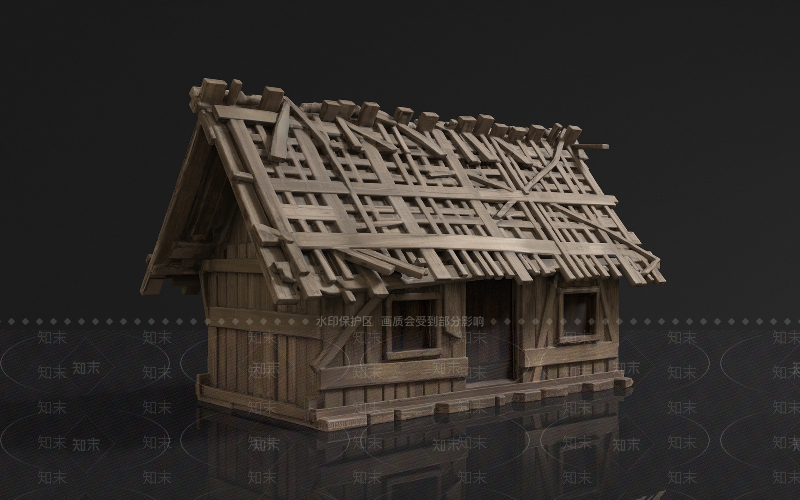中式木屋3D模型下载【ID:1193147968】