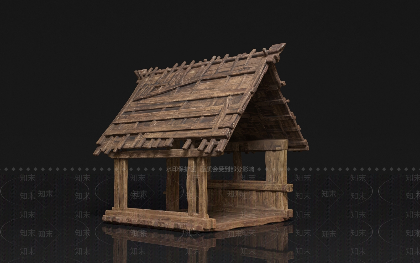 现代中式木屋3D模型下载【ID:1193149167】