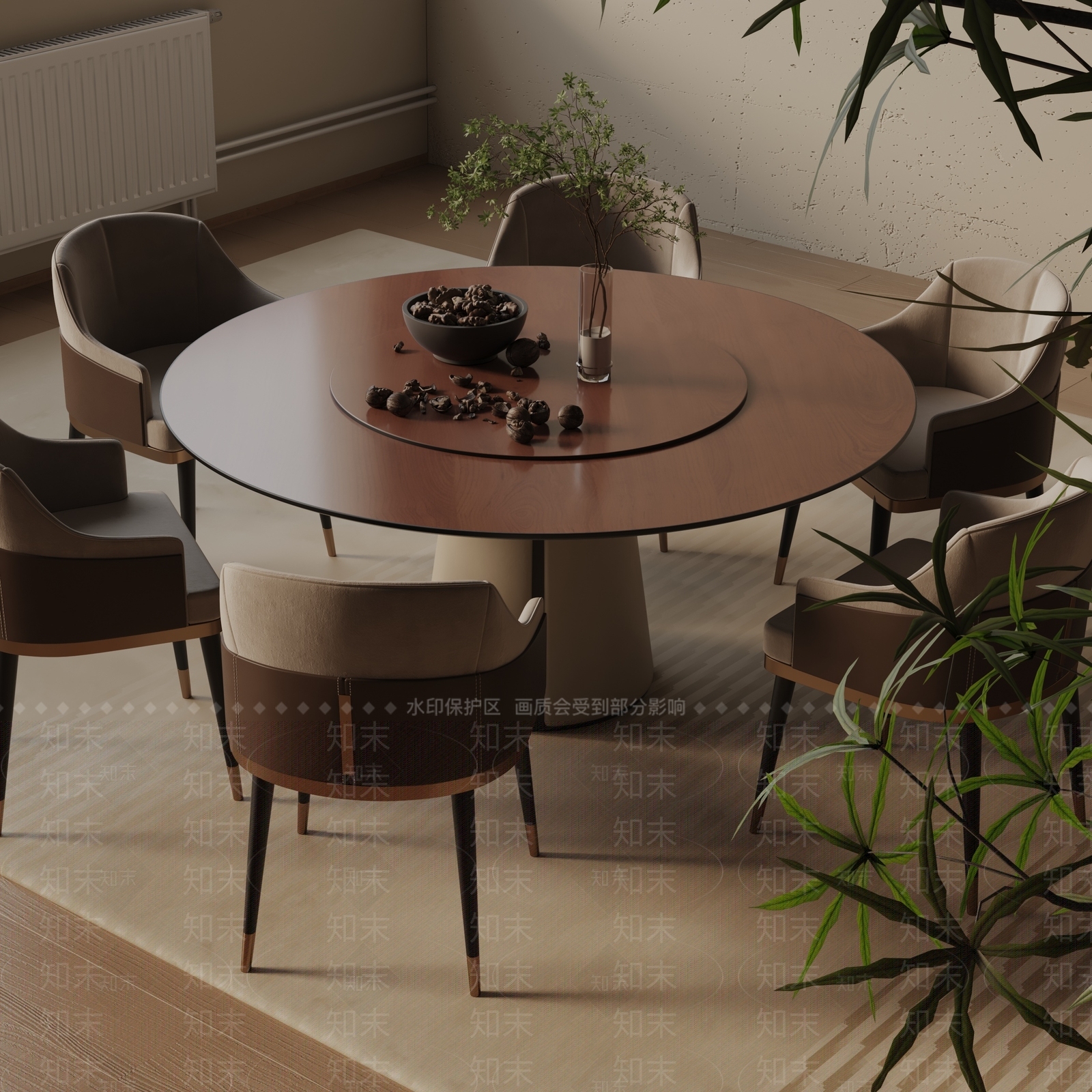 现代餐桌3D模型下载【ID:1193150327】
