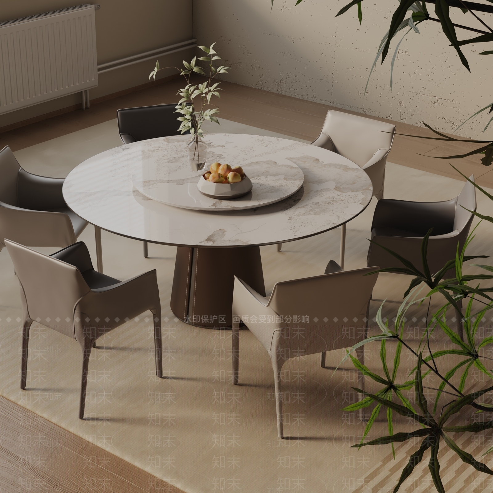 现代餐桌3D模型下载【ID:1193150800】