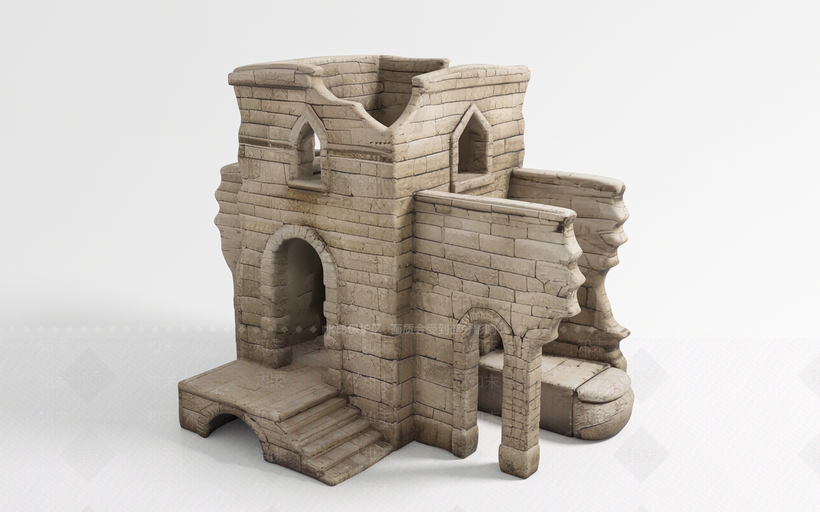 北欧欧式古建3D模型下载【ID:1193151004】