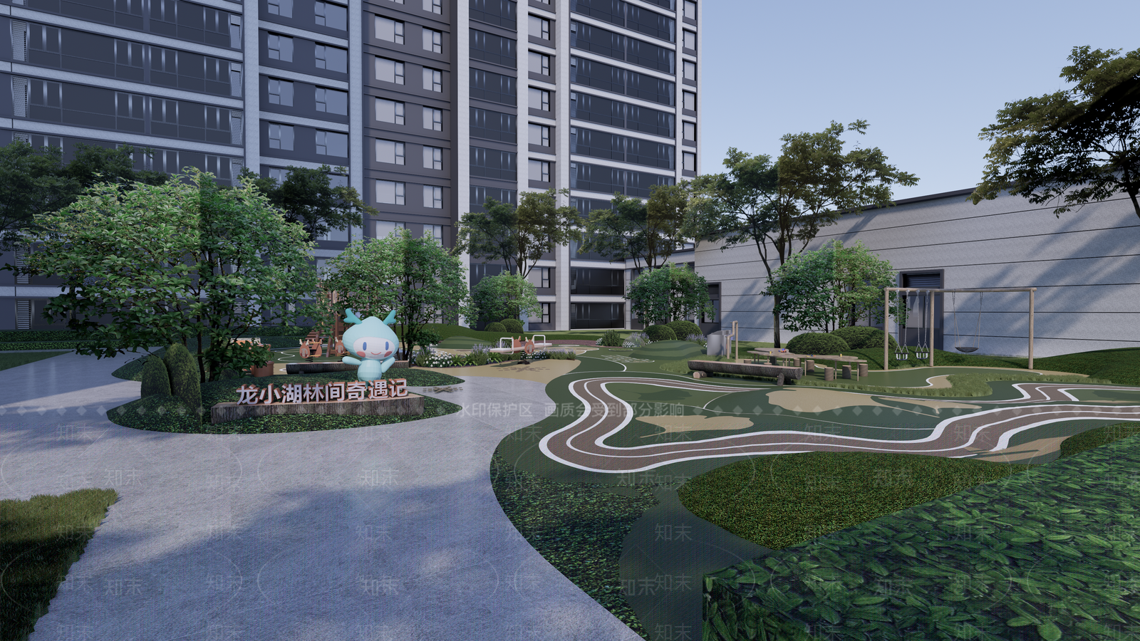 现代儿童游乐区SU模型下载【ID:1193151501】