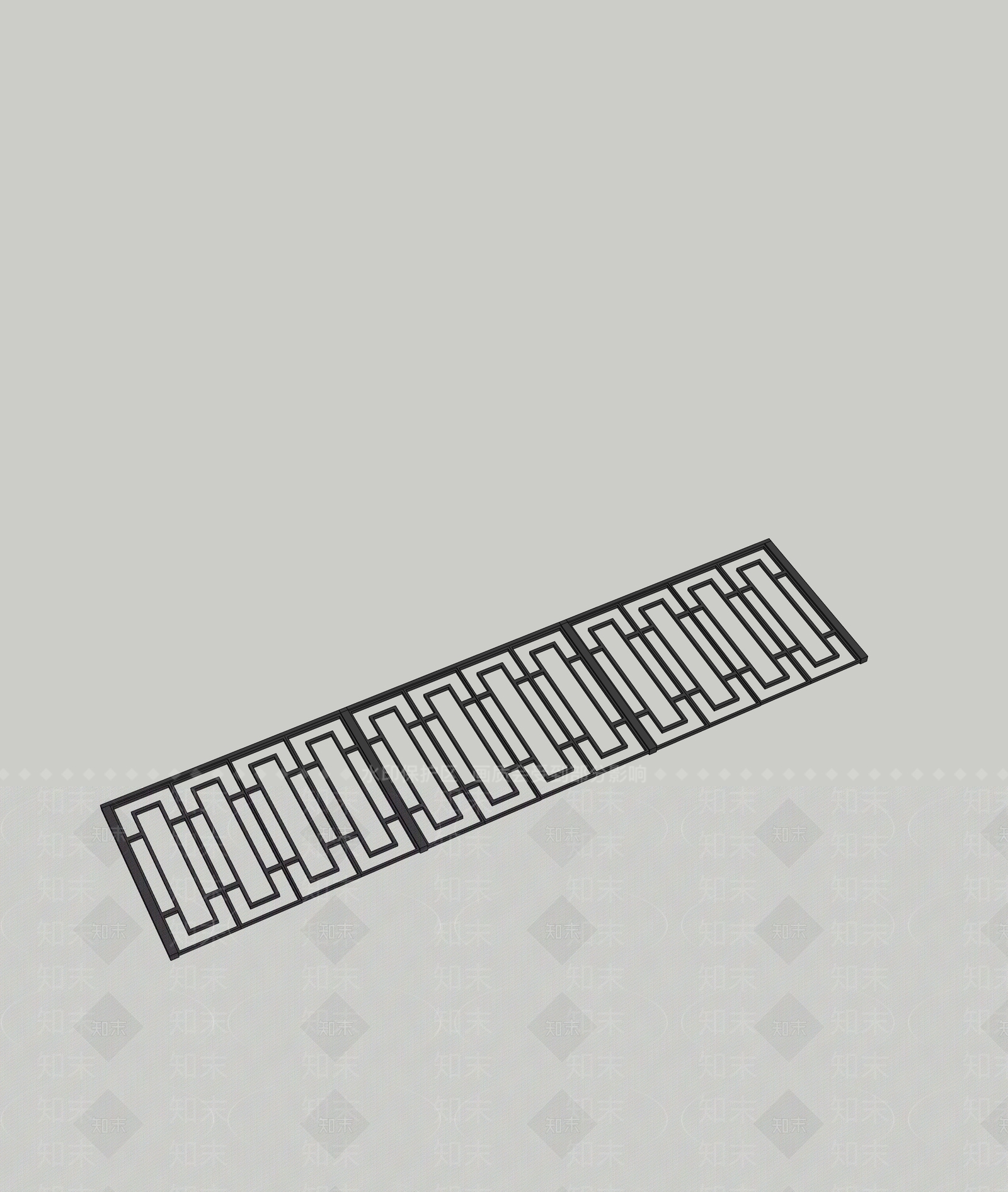 现代围栏护栏SU模型下载【ID:1193153282】