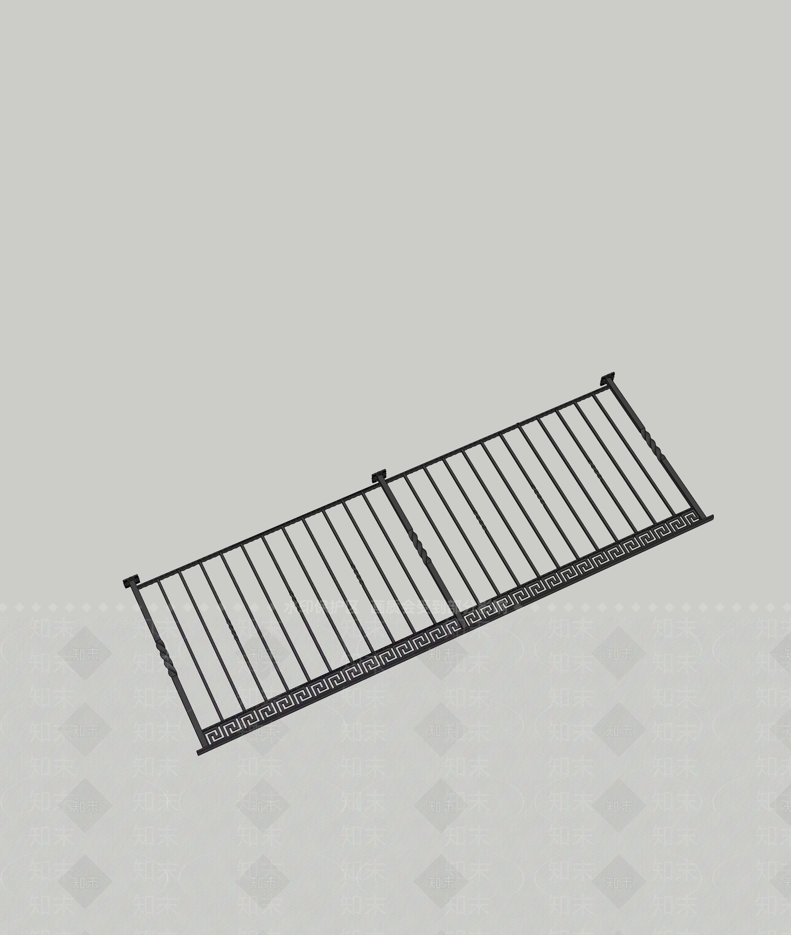 现代围栏护栏SU模型下载【ID:1193153626】