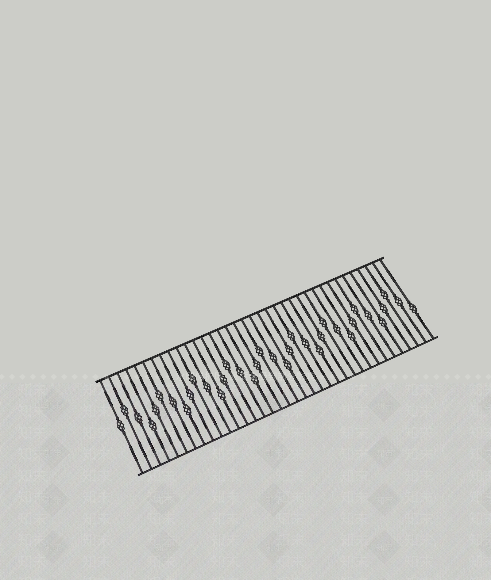 现代围栏护栏SU模型下载【ID:1193153702】