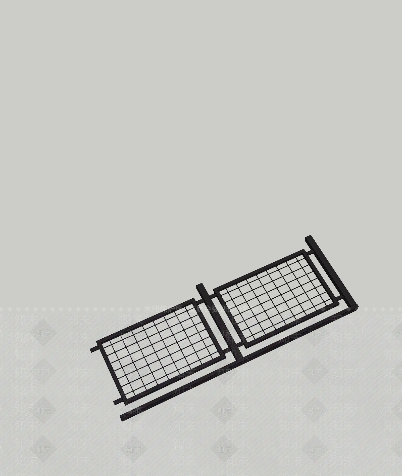 现代围栏护栏SU模型下载【ID:1193153797】