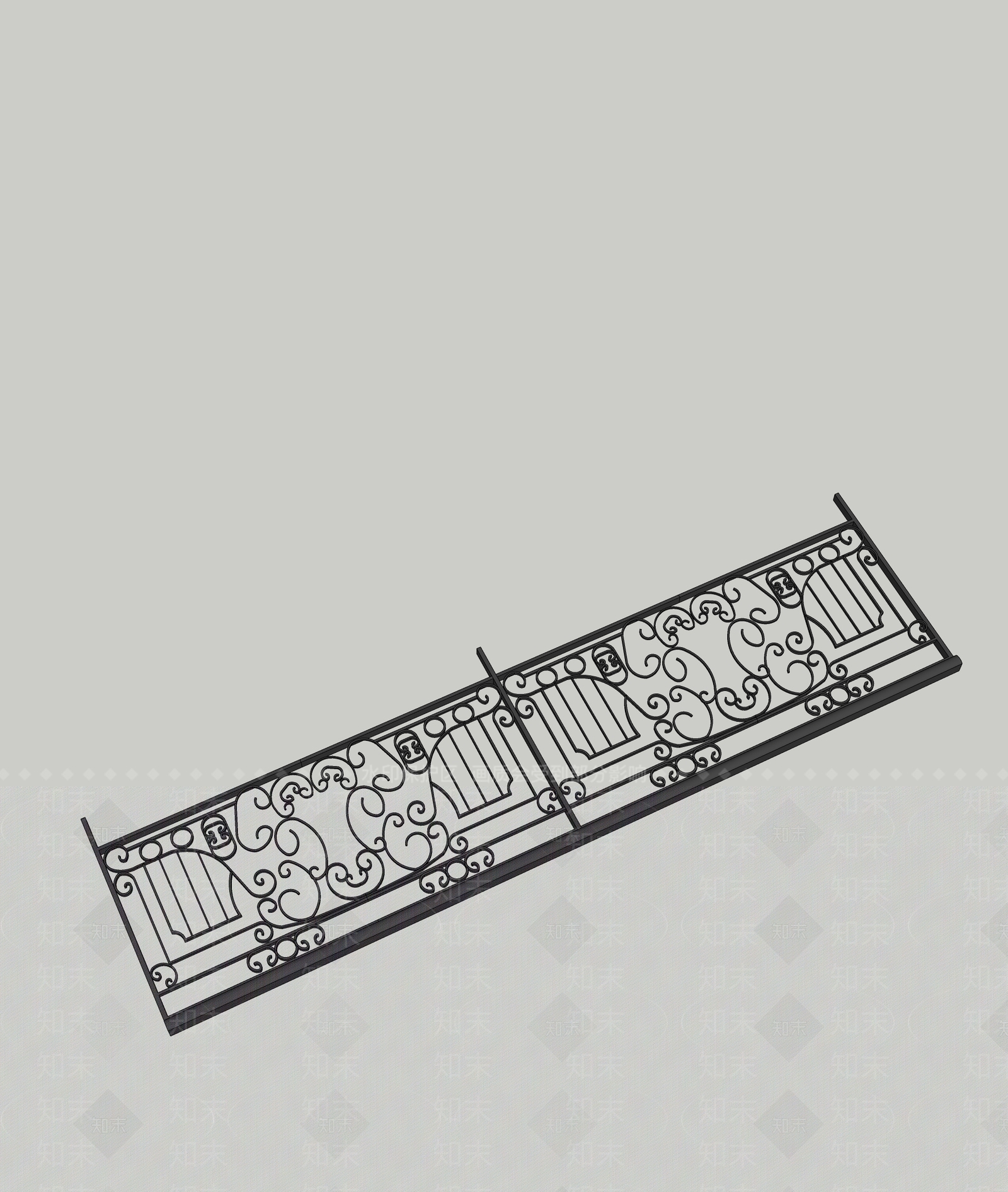 现代围栏护栏SU模型下载【ID:1193153856】