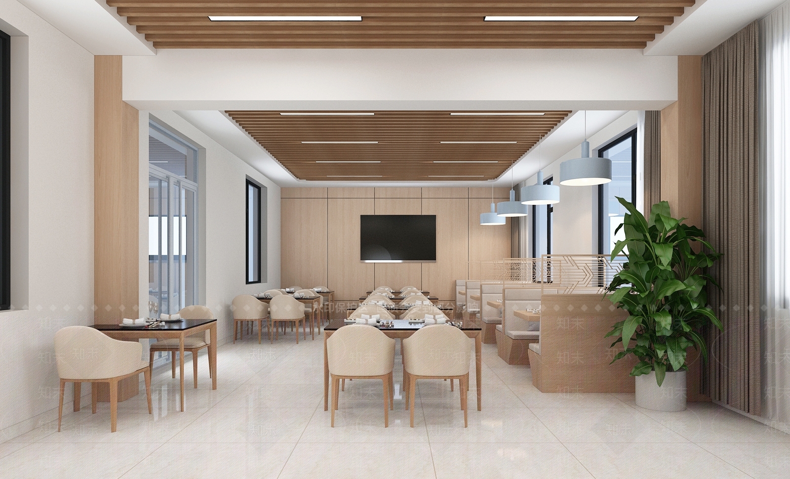 现代食堂3D模型下载【ID:1193154980】