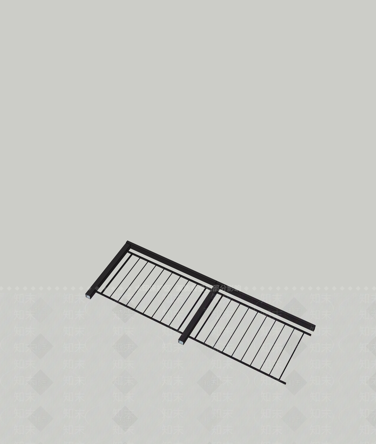 现代围栏护栏SU模型下载【ID:1193154820】
