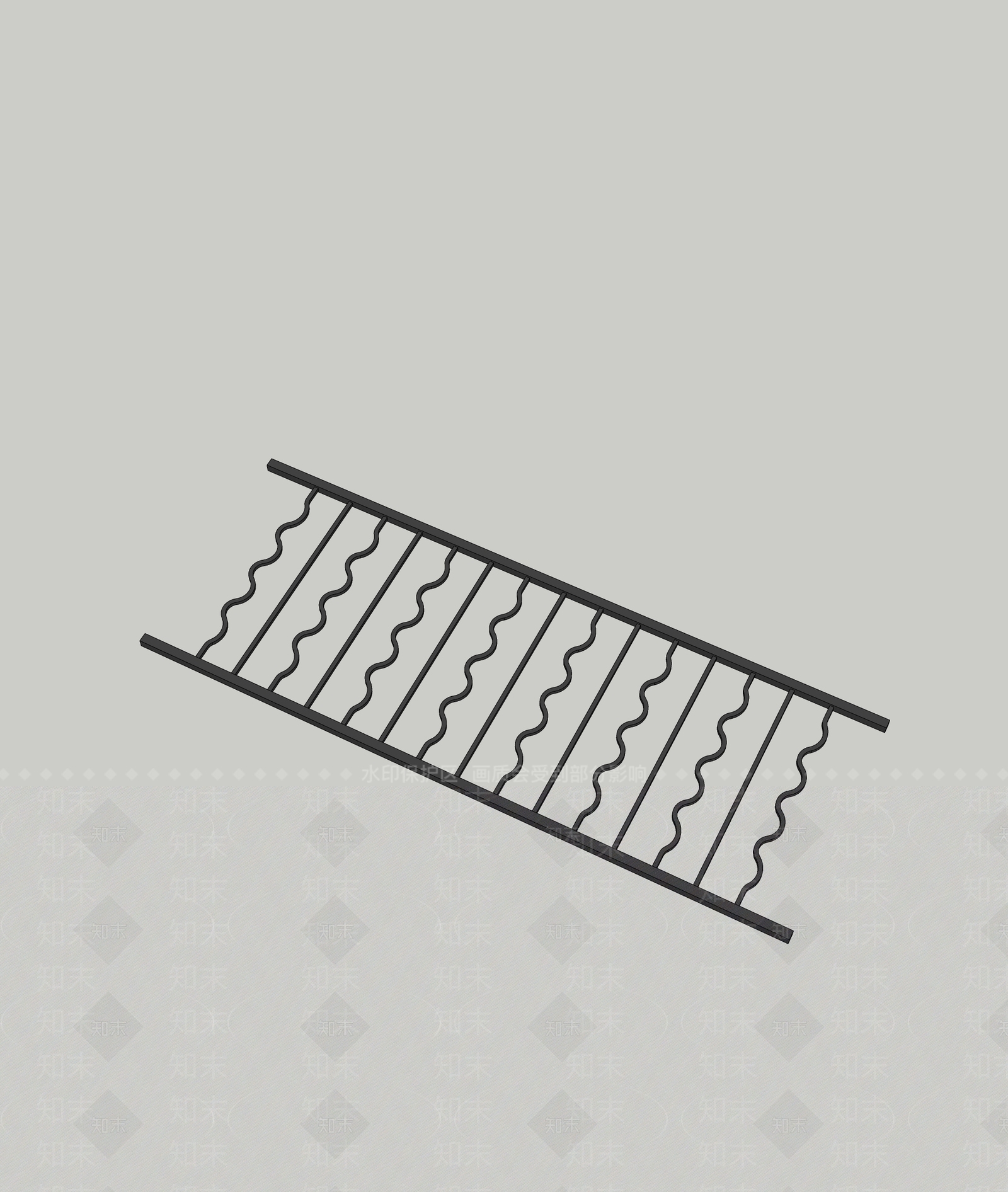 现代围栏护栏SU模型下载【ID:1193155387】