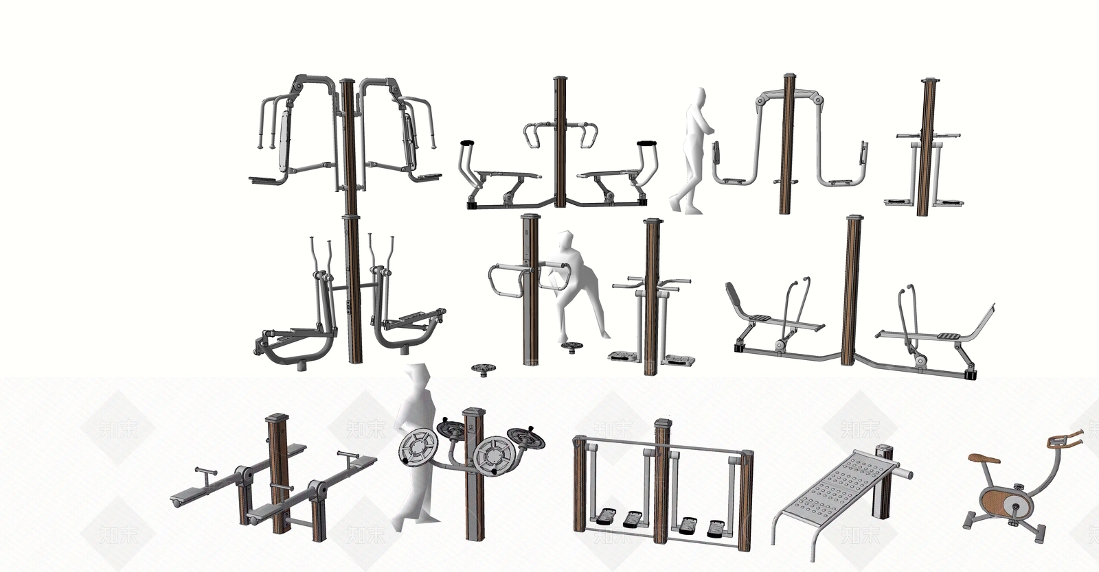 健身器材SU模型下载【ID:1193157471】