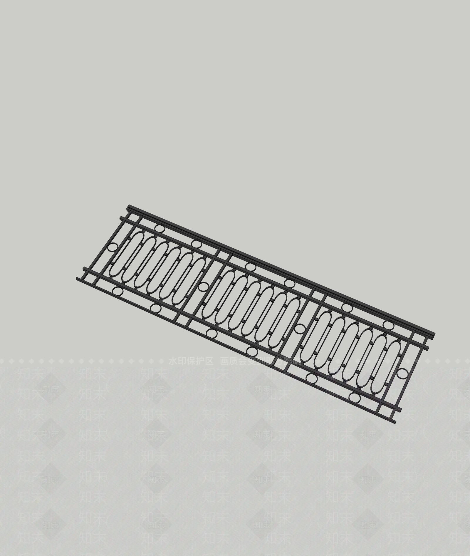 现代围栏护栏SU模型下载【ID:1193157367】